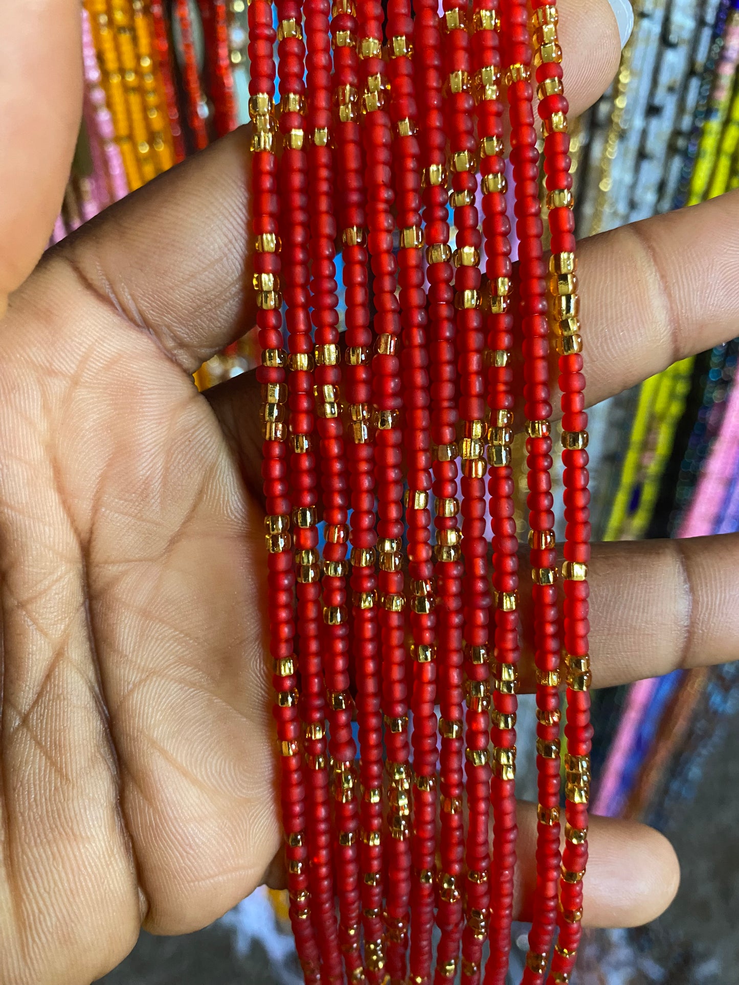 Wholesale Waist Beads – Bulk Multicolored Tie-On Strands (45”–50”)