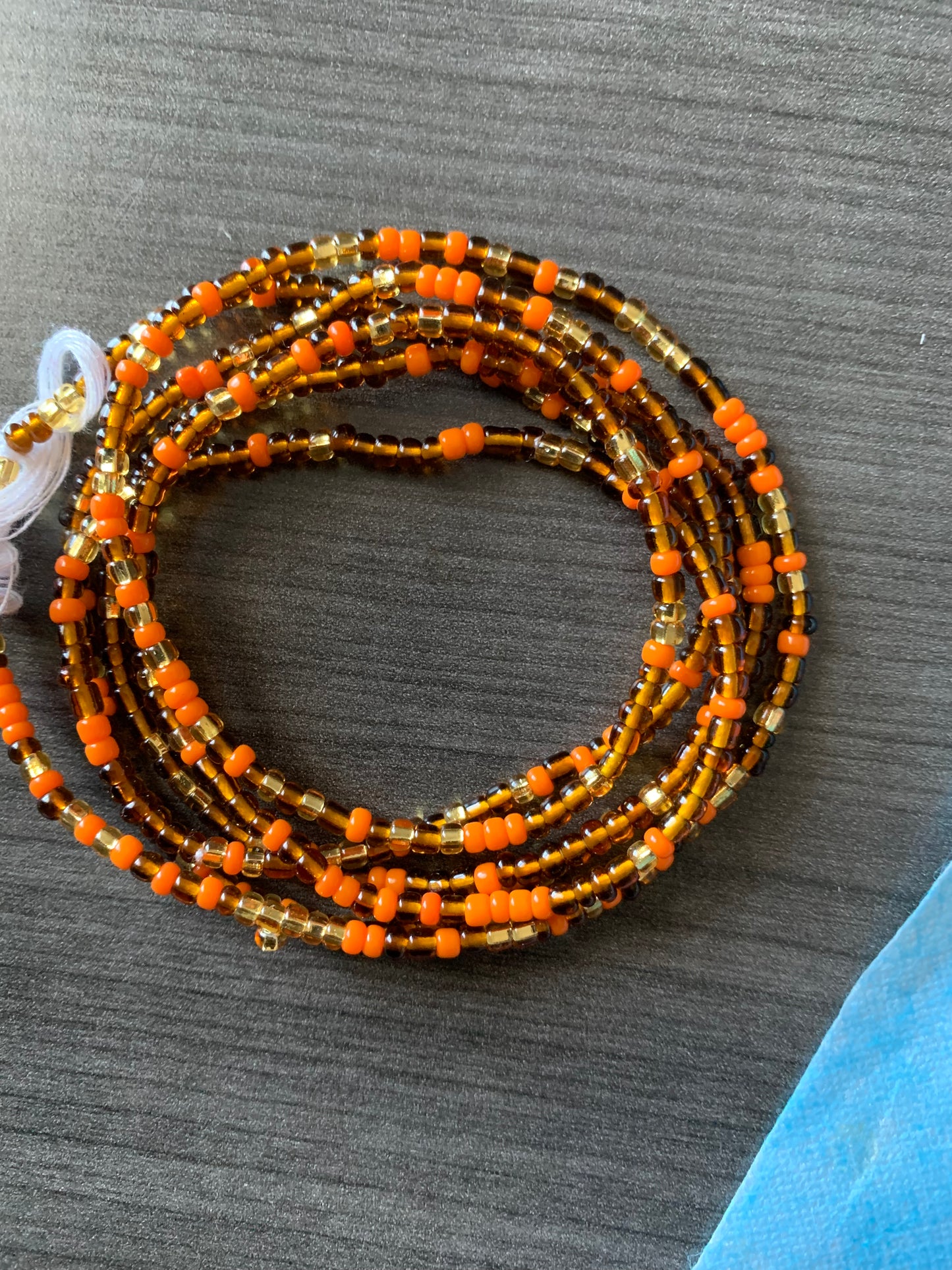 Fall inspired waistbead Brown & orange Waist Bead