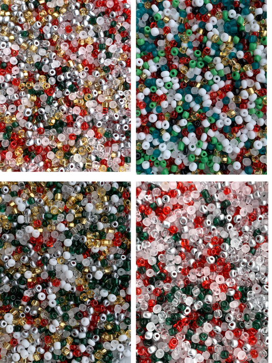 Christmas inspired: seed bead mix ~ 8/0 Seed Beads Glass Beads, Glass Bead, Mixed Beads