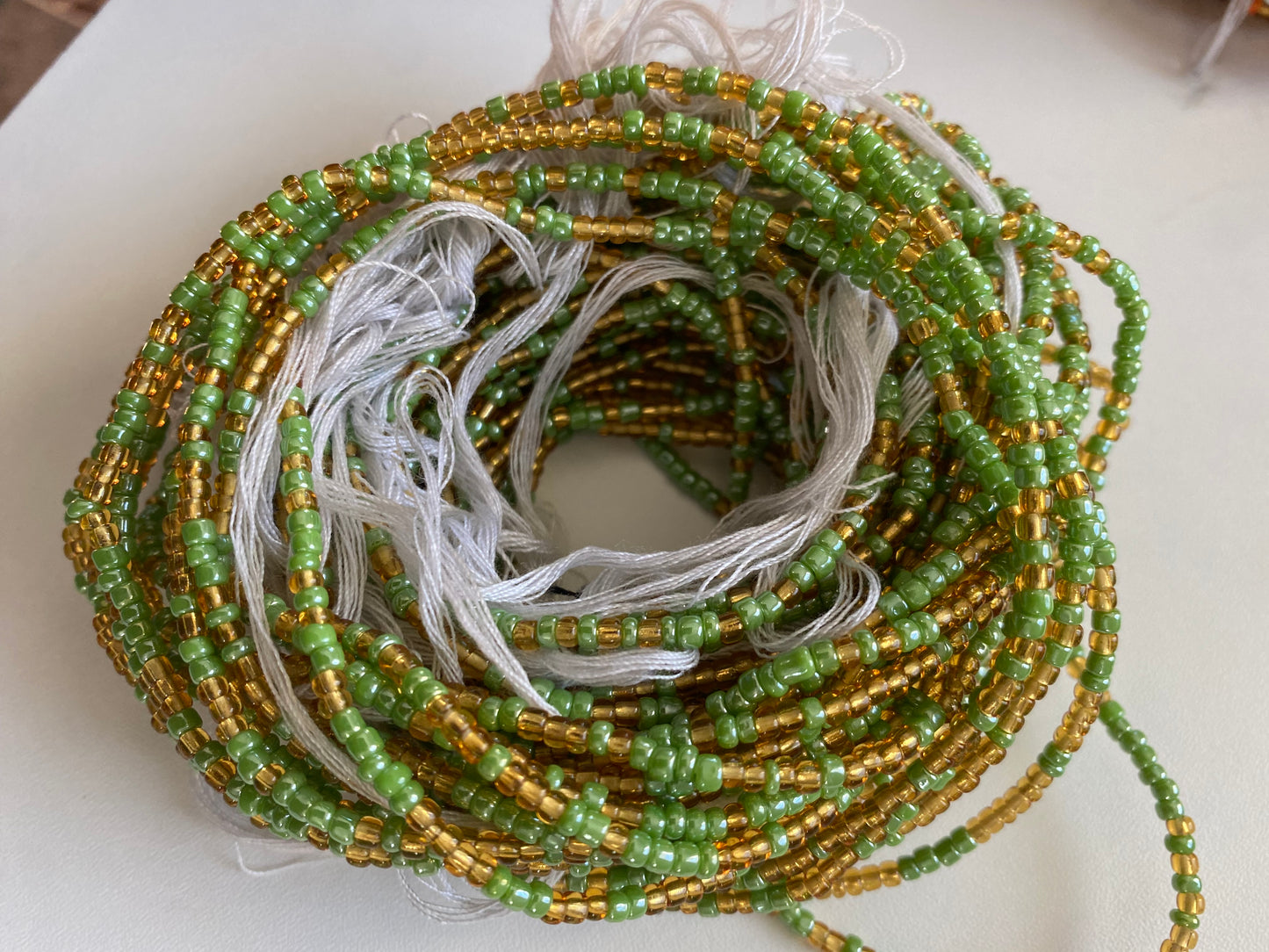 Wholesale African Waist Beads – Crystal Tie-On Strands 30”-36” (Bulk 25pcs Pack)