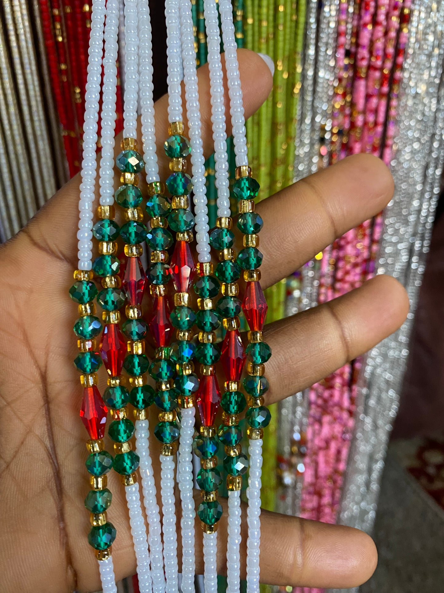 Wholesale Waist Beads – Bulk Multicolored Tie-On Strands (45”–50”)