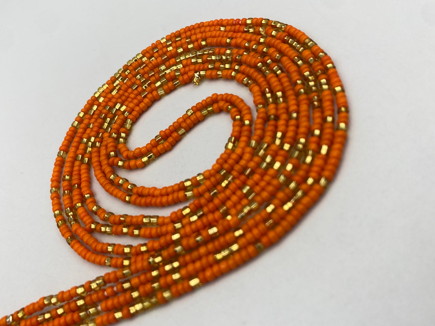 Gold & Orange Waist Bead