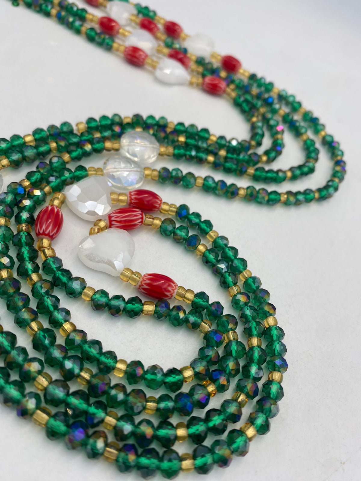 Green Crystal Waist Bead 45”| 1 PC