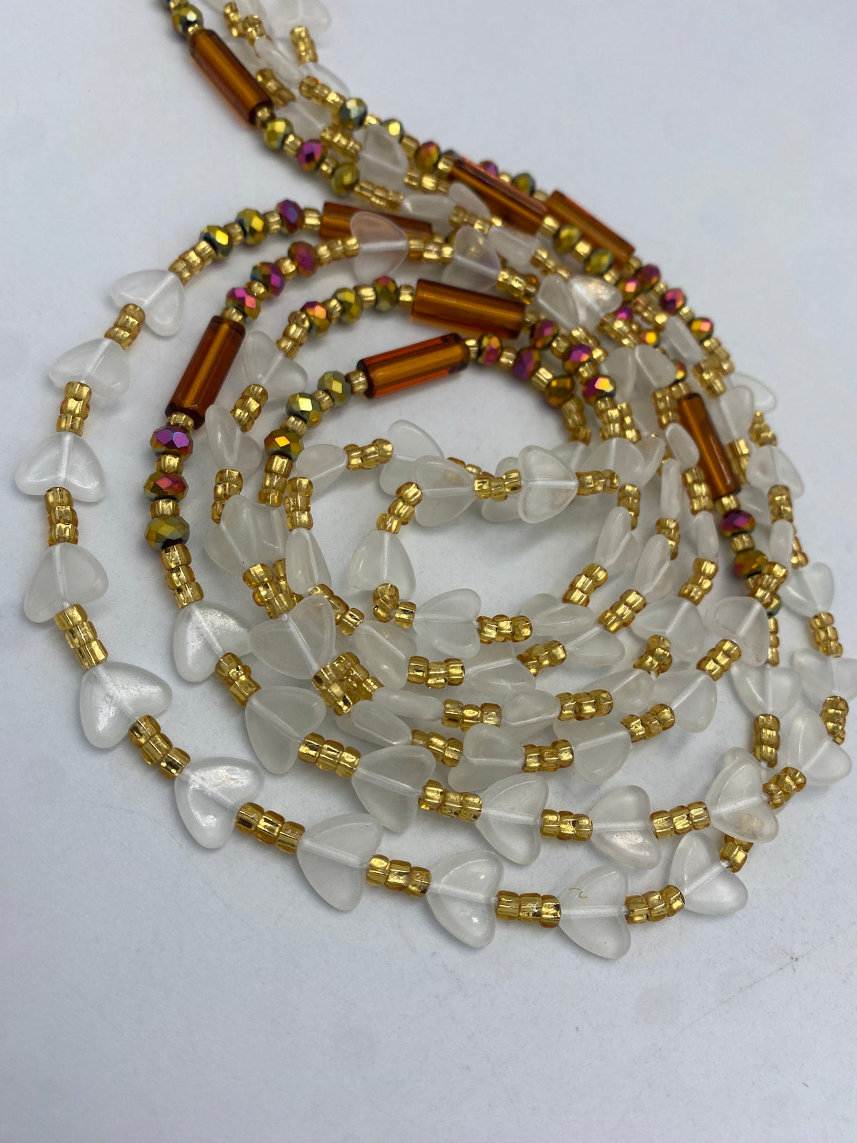 Subtle Glow in the dark Heart|Love  Waist Beads