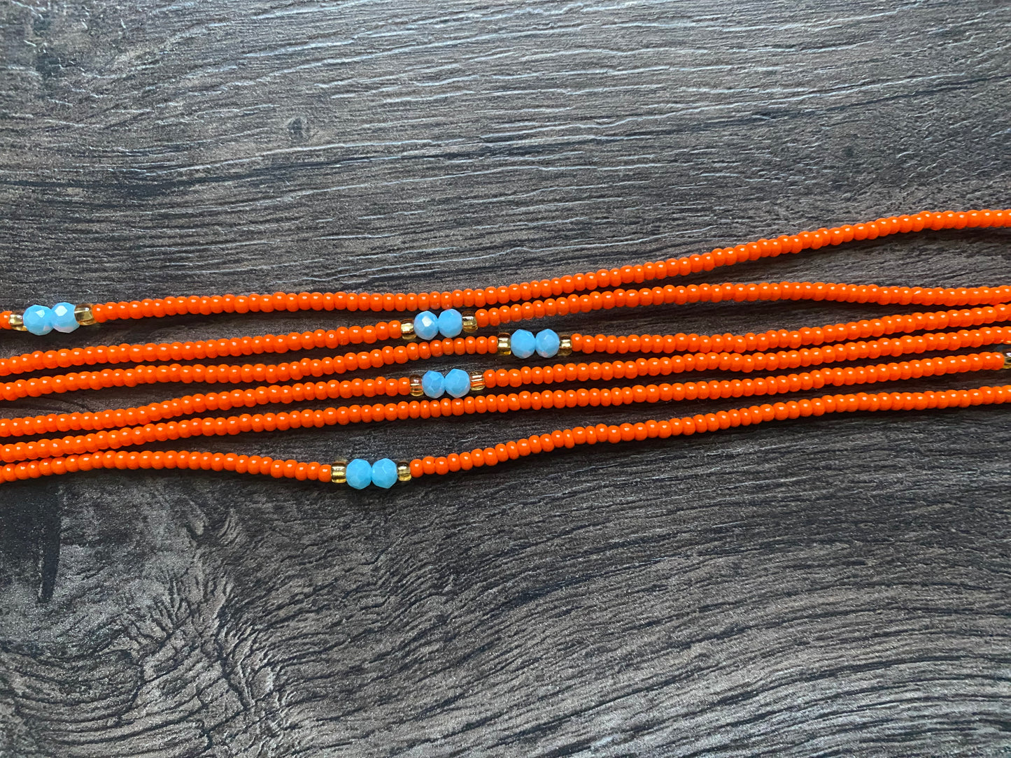 Harvest Horizon- Orange  Waist Beads