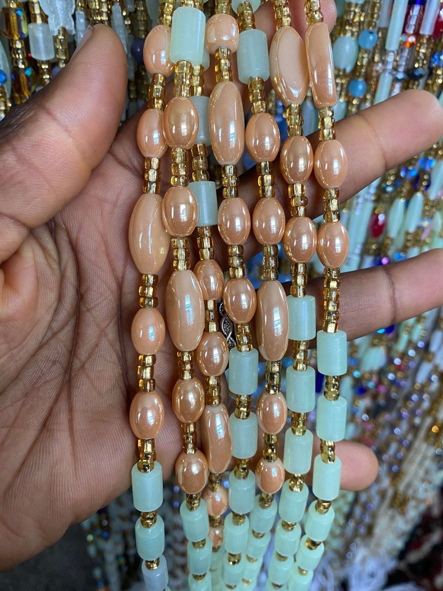 Wholesale Waist Beads | Glow in the dark | African Waist Beads for Resale | Randomly Chosen | 25 Waist Beads | 45"-50".