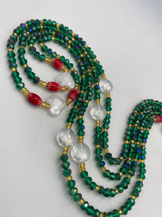 Green Crystal Waist Bead 45”| 1 PC