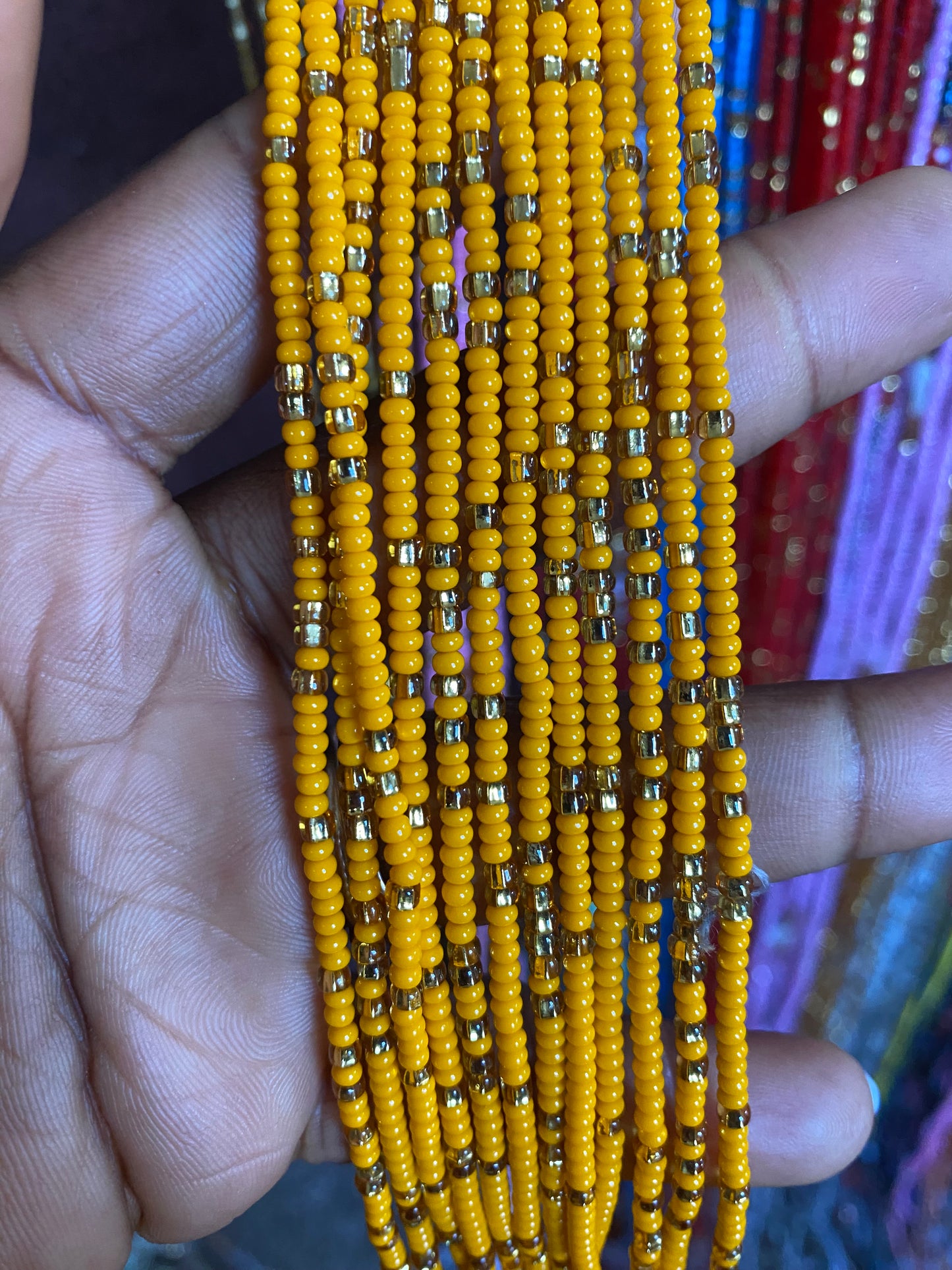 Wholesale Waist Beads – Bulk Multicolored Tie-On Strands (45”–50”)