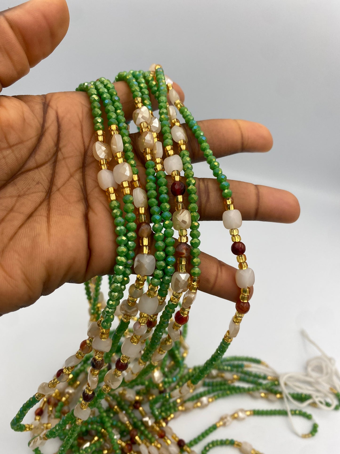 Emerald Grace ~ Luxury Crystal Waistbeads- African WaistBead