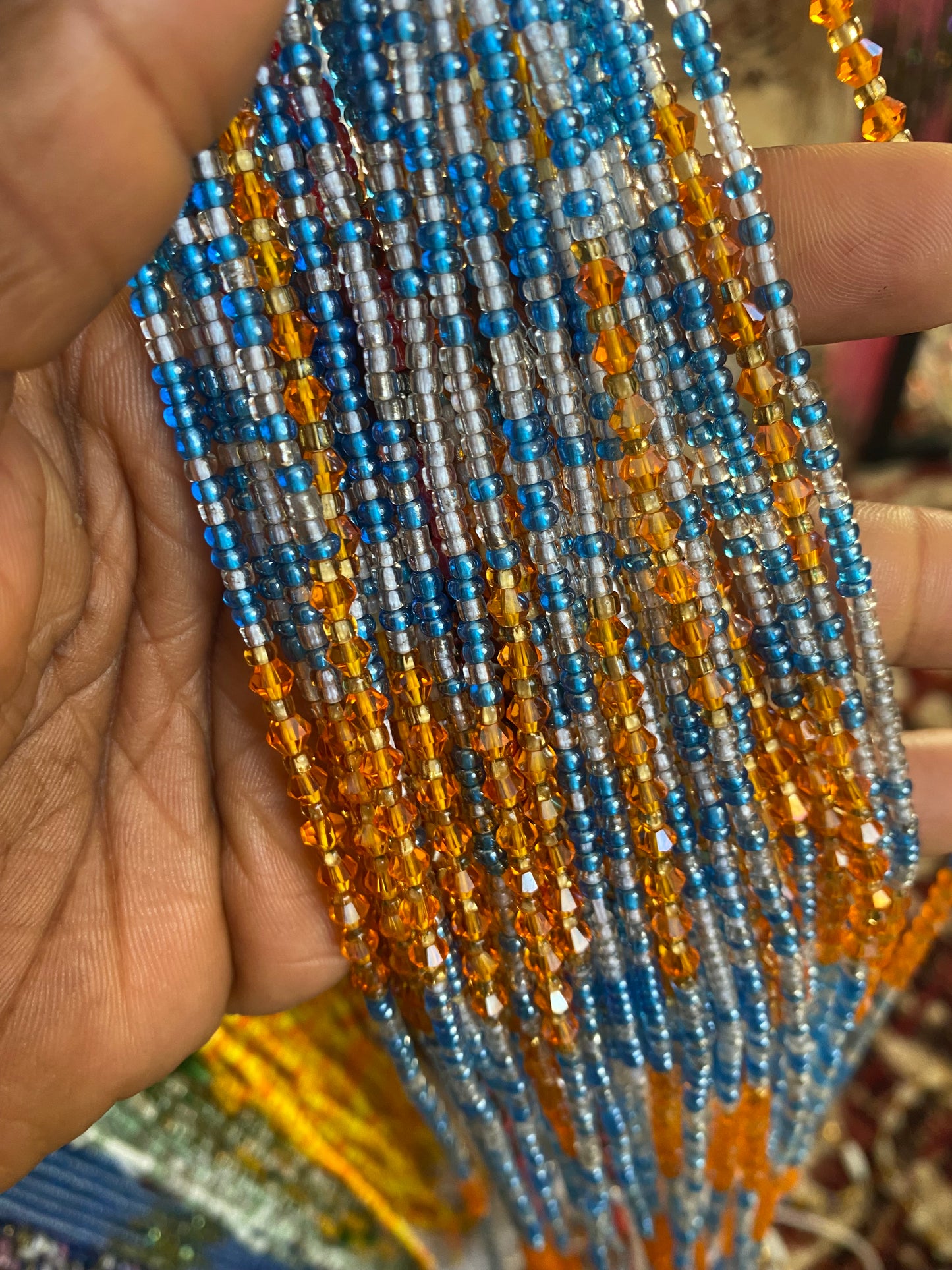 Wholesale Waist Beads – Bulk Multicolored Tie-On Strands (45”–50”)