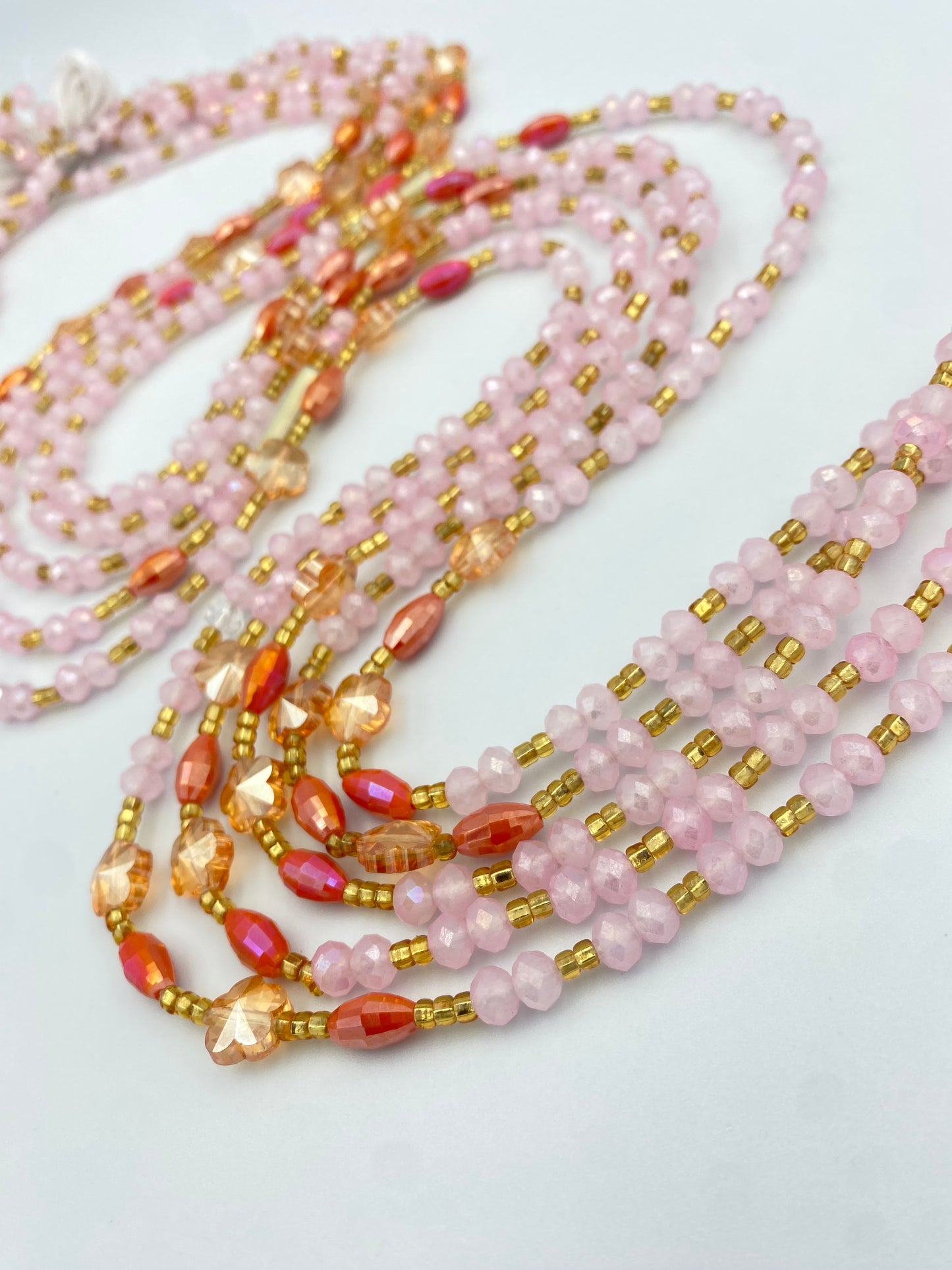 Blush Bloom ~ Pink Waist Bead-Luxury Crystal Waistbeads