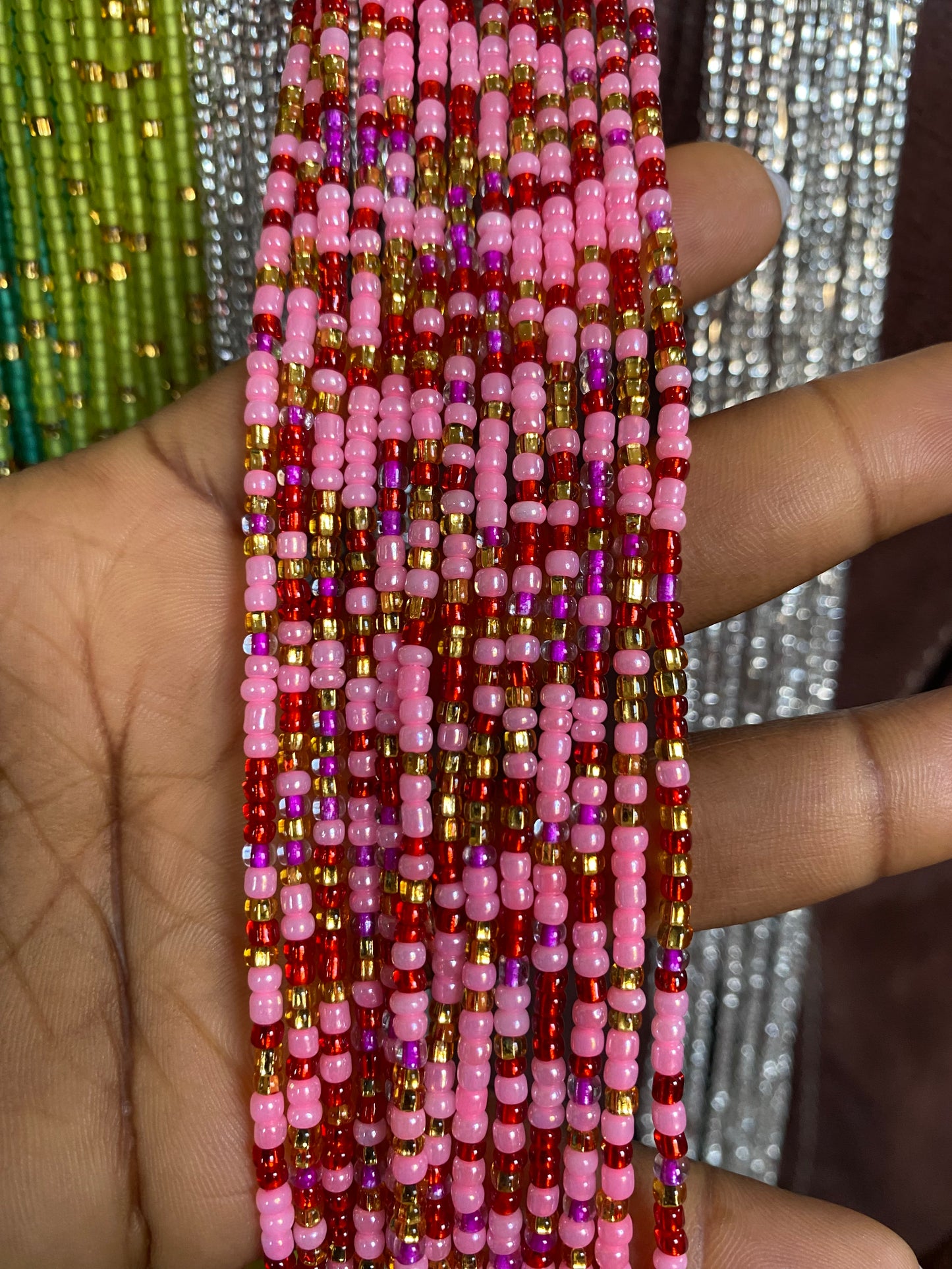 Wholesale Waist Beads – Bulk Multicolored Tie-On Strands (45”–50”)