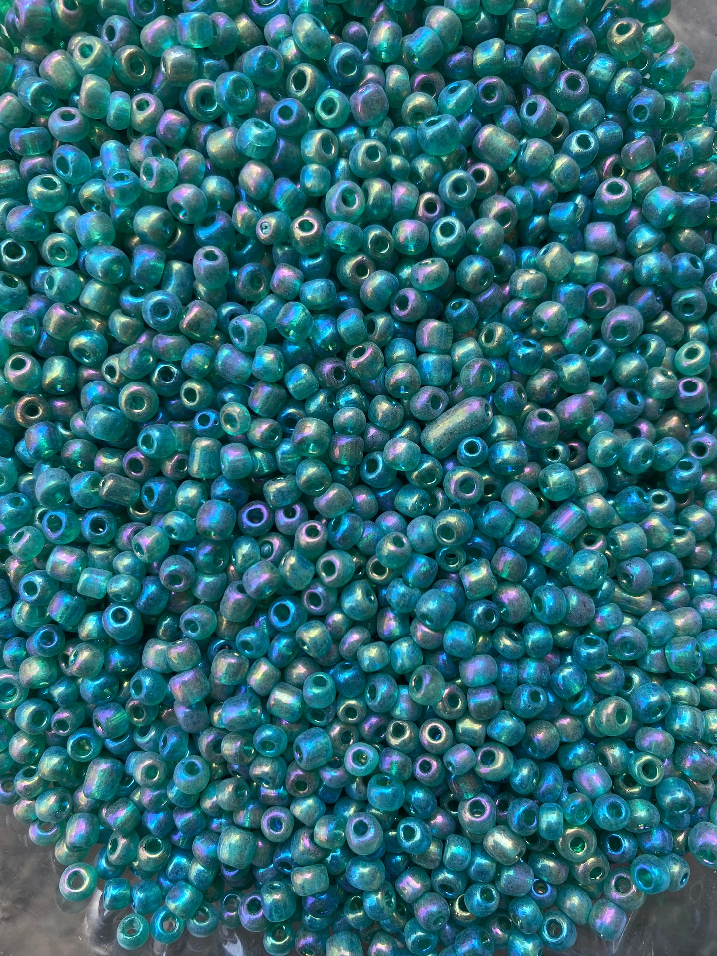 Teal-Shimmery teal Green  4mm- 6/0 Glass Seed Beads For Jewelry Making,  DIY Waist beads, Bracelet Necklace Earrings