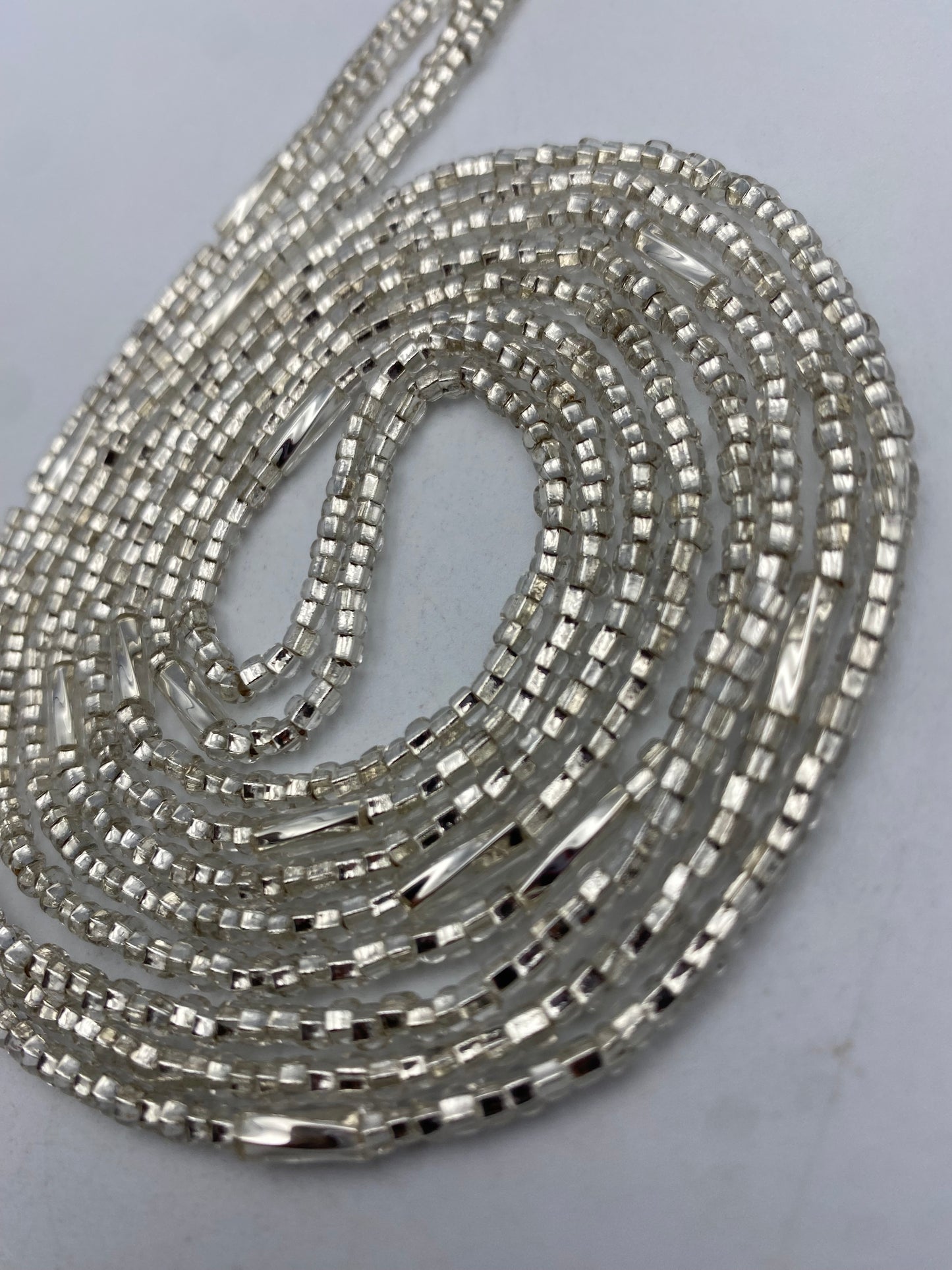 Silver Waist Beads | African Body Jewelry | Price per Waist Bead (45”-50”) – Tie-On (Copy)