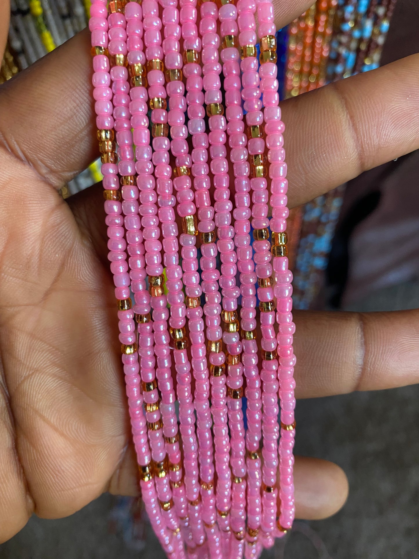 Wholesale Waist Beads – Bulk Multicolored Tie-On Strands (45”–50”)