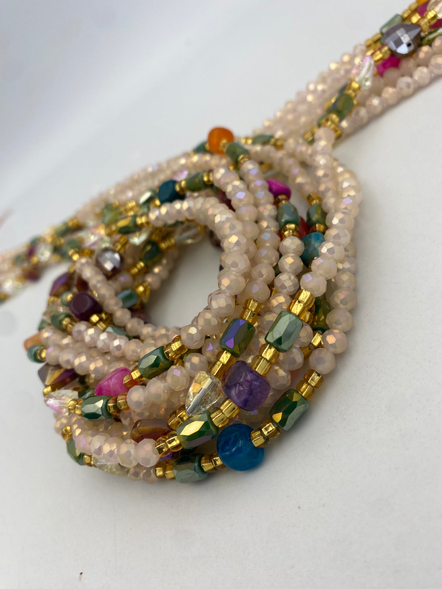 Aria Bloom~ Crystal Waist Bead- Tie On 45”-50”