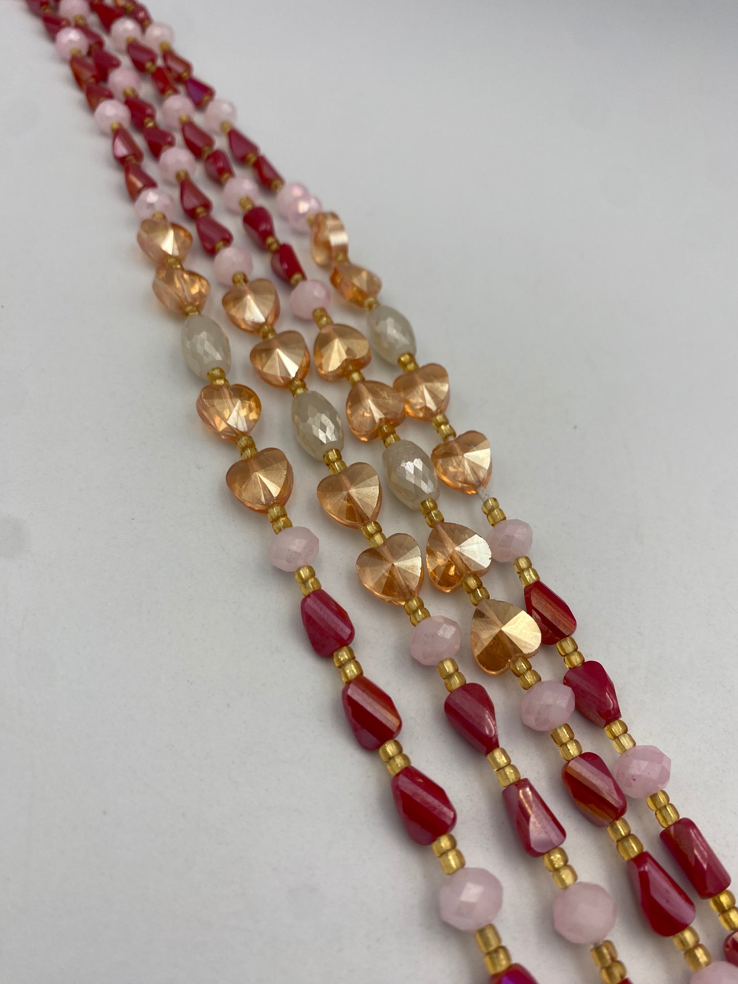 Ruby Luxury Tie-On Waist Beads | Faith-Inspired Body Jewelry | Handmade Waist Beads for Women 45Inches |