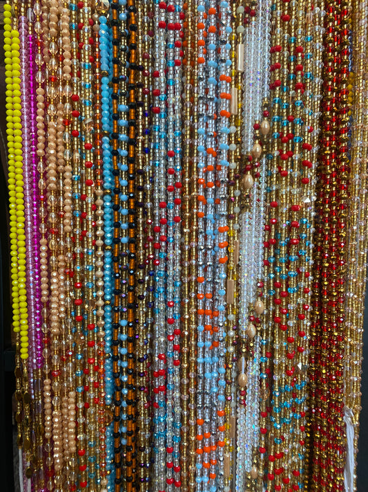 Wholesale Crystal Waist Beads- Tie On 45”-50”