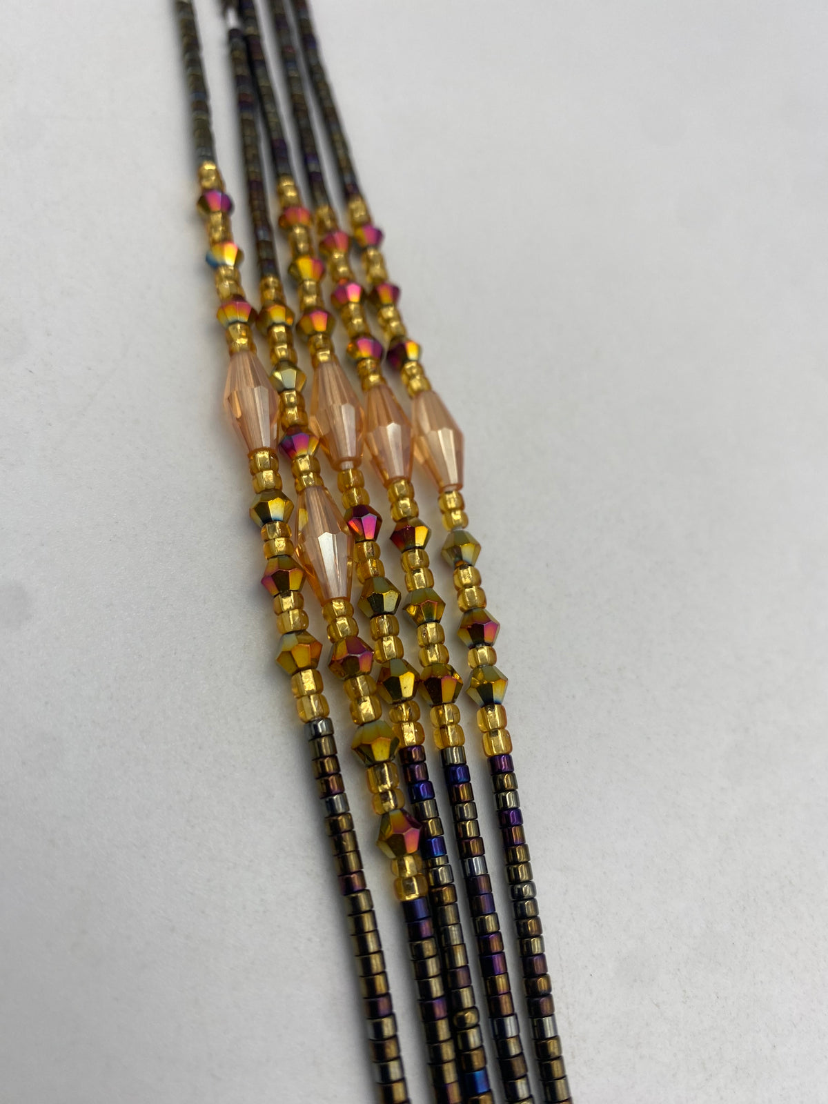 Earth Tone | Brown Iridescent Waist Bead 45”| 1 PC