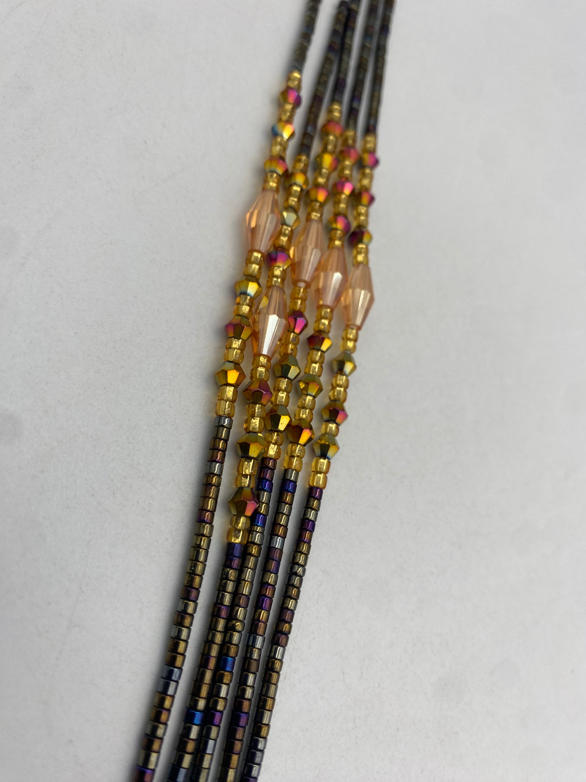 Earth Tone | Brown Iridescent Waist Bead 45”| 1 PC