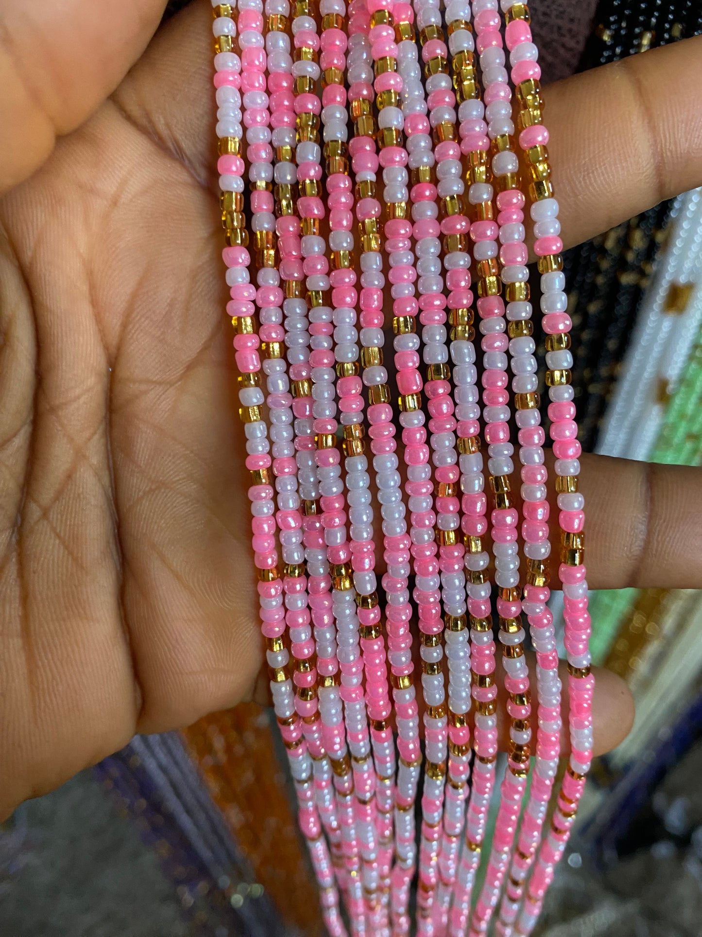 Wholesale Waist Beads – Bulk Multicolored Tie-On Strands (45”–50”)