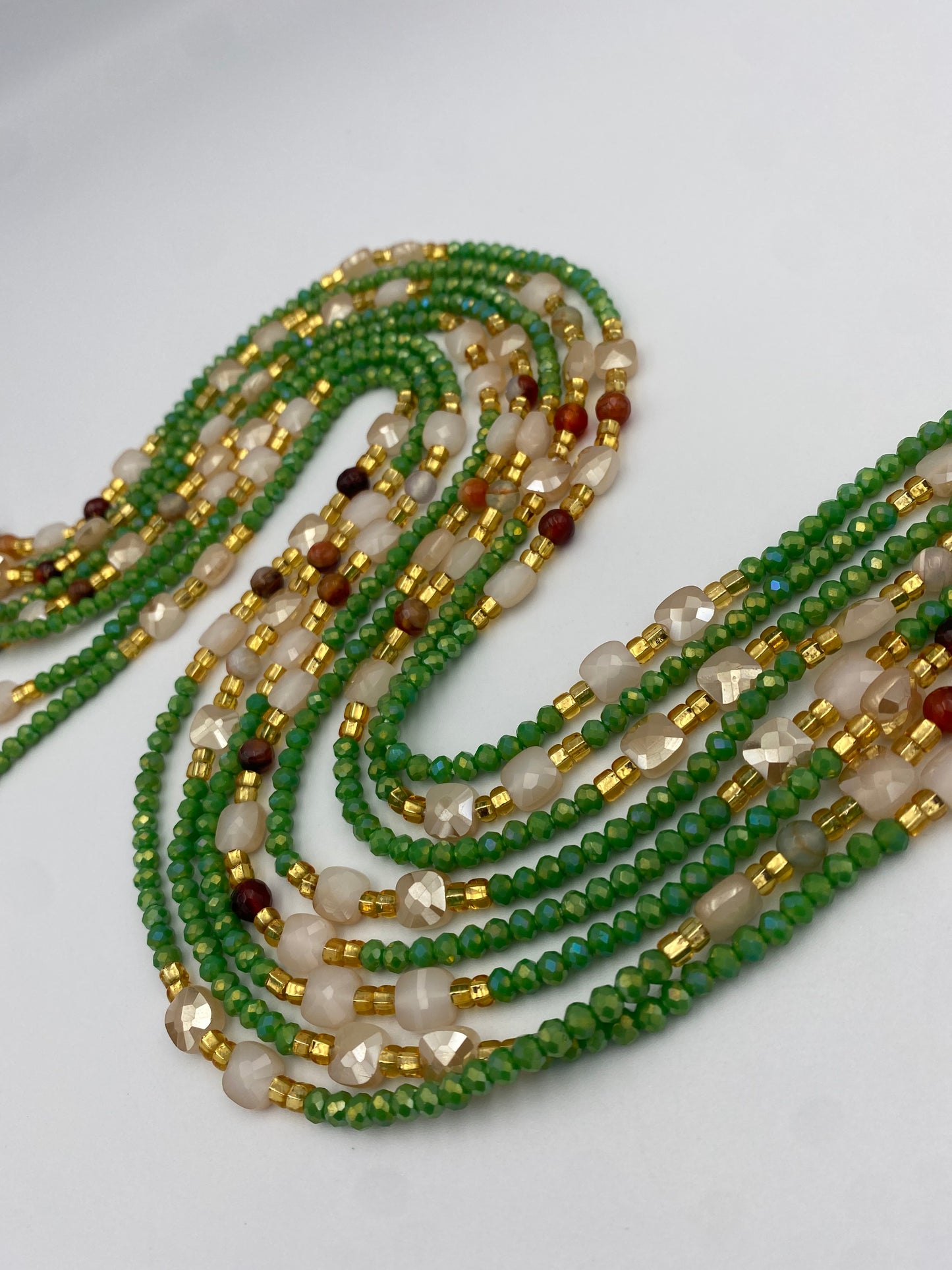 Emerald Grace ~ Luxury Crystal Waistbeads- African WaistBead