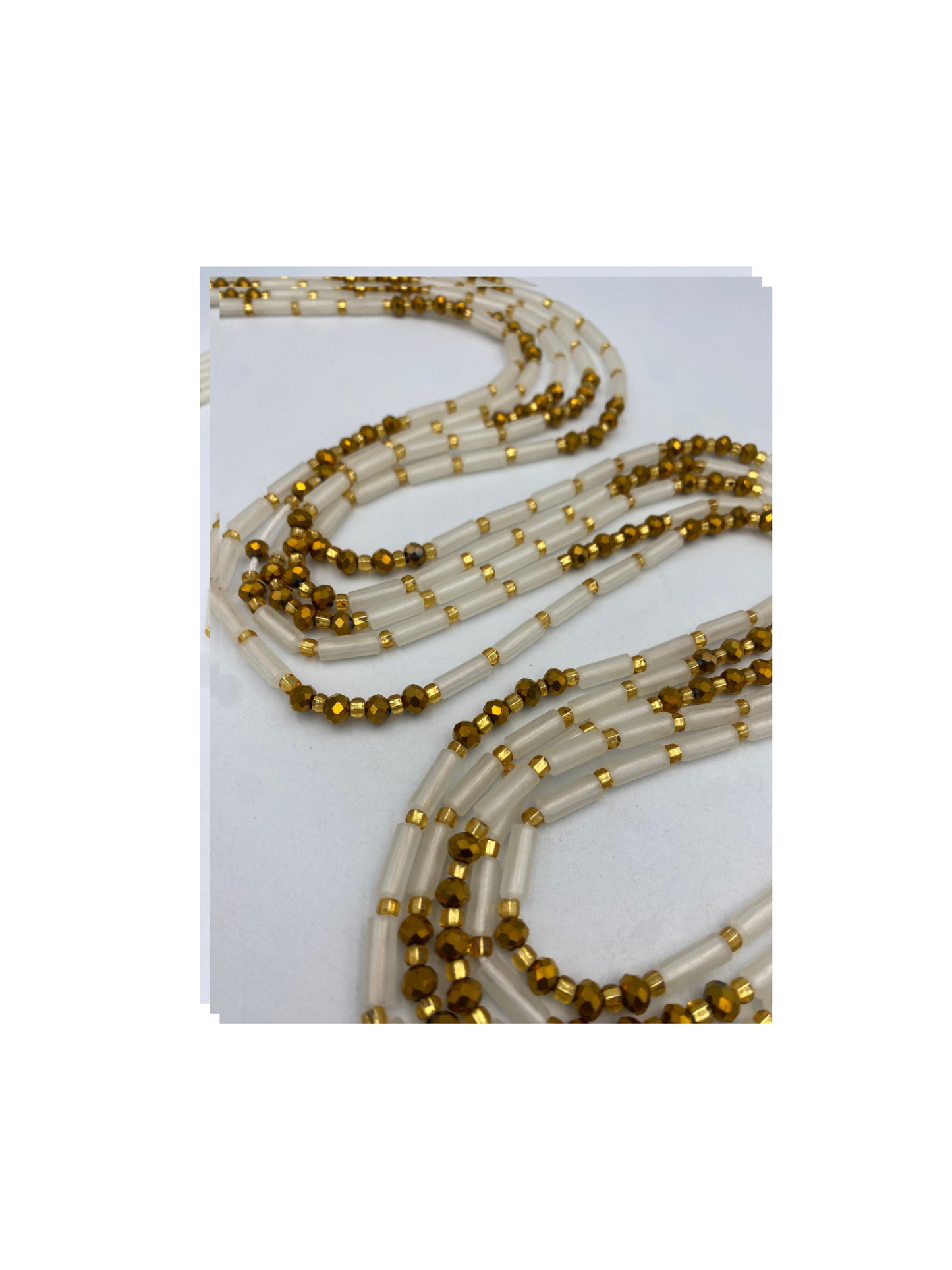 3 Pc Glow-in-the-Dark Waist Beads Set – Handmade Tie-On Beaded Jewelry 45”-50”