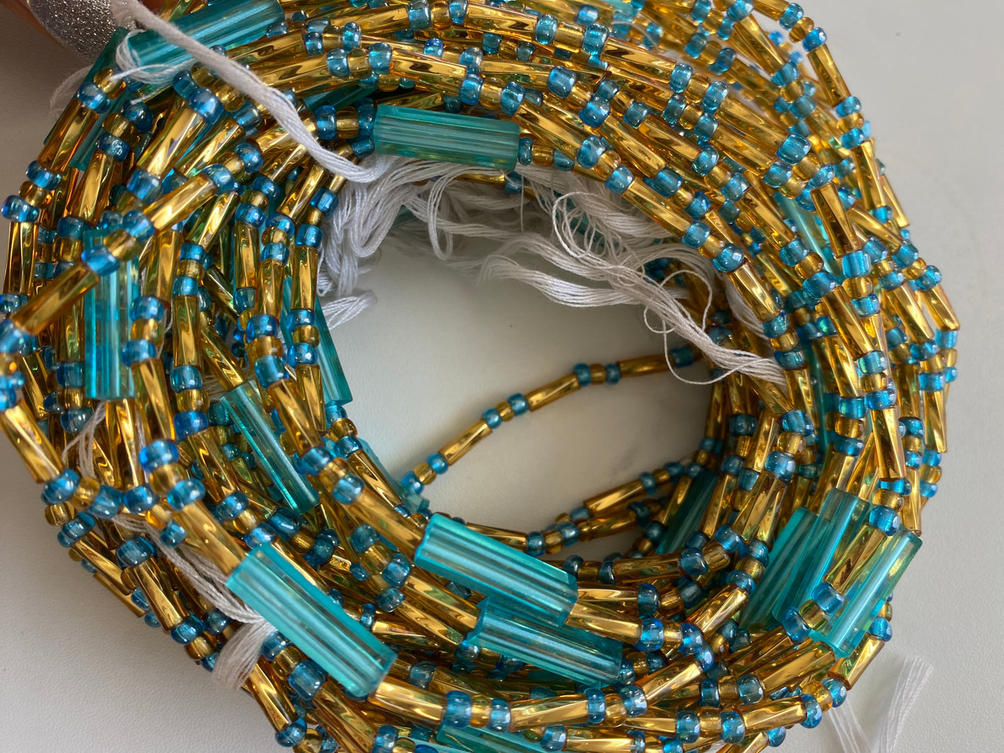 Wholesale African Waist Beads – Crystal Tie-On Strands 30”-36” (Bulk 25pcs Pack)
