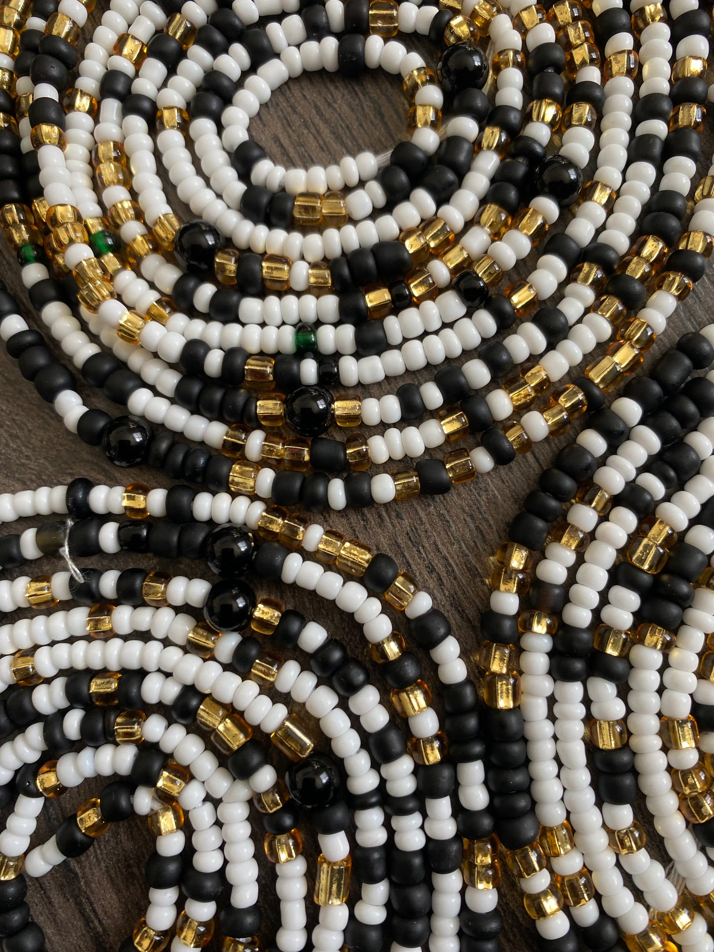 Precious~ Waist Bead with Onyx Gemstones - Tie on