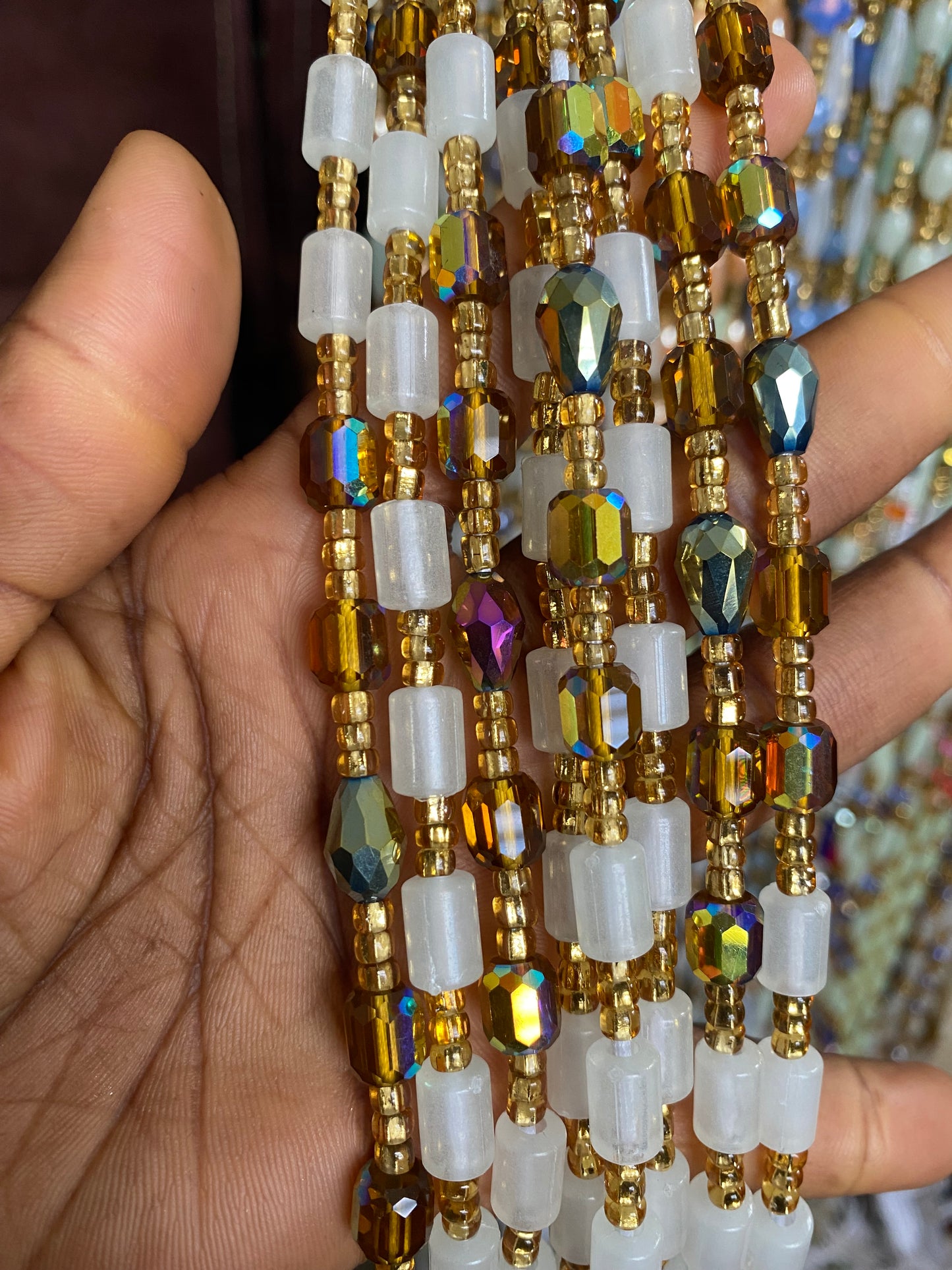 Wholesale Waist Beads | Glow in the dark | African Waist Beads for Resale | Randomly Chosen | 25 Waist Beads | 45"-50".