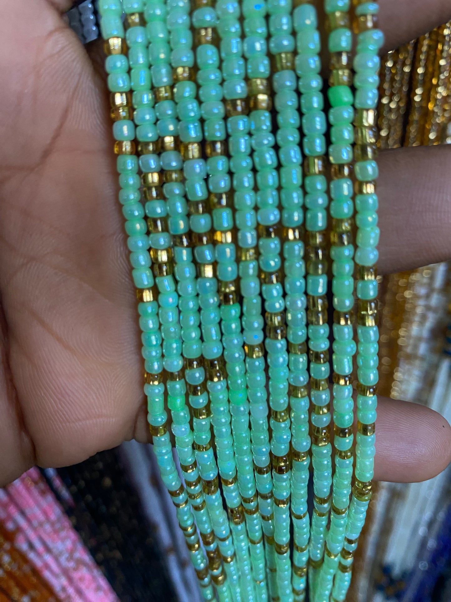 Wholesale Waist Beads – Bulk Multicolored Tie-On Strands (45”–50”)