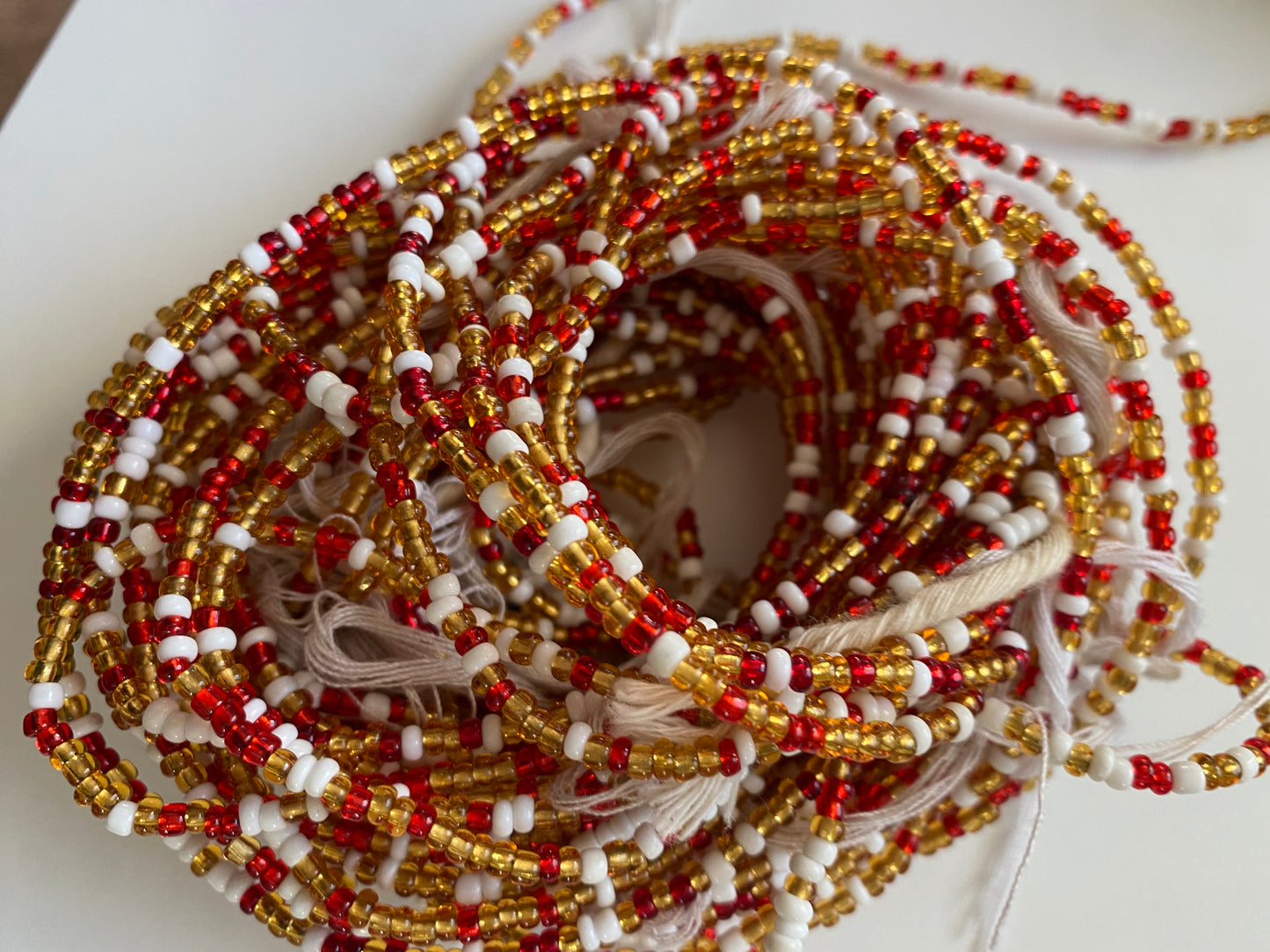 Wholesale African Waist Beads – Crystal Tie-On Strands 30”-36” (Bulk 25pcs Pack)