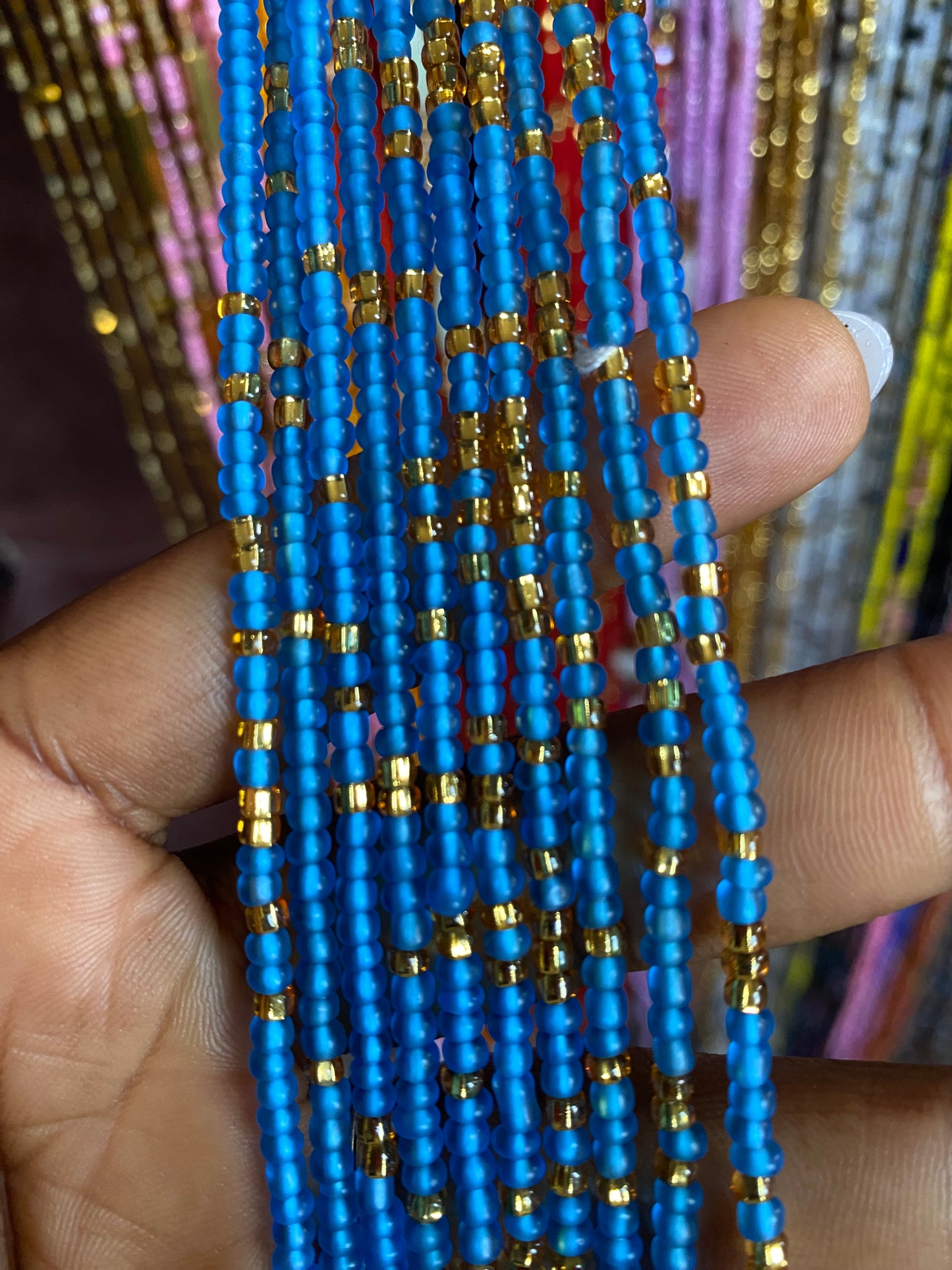 Wholesale Waist Beads – Bulk Multicolored Tie-On Strands (45”–50”)
