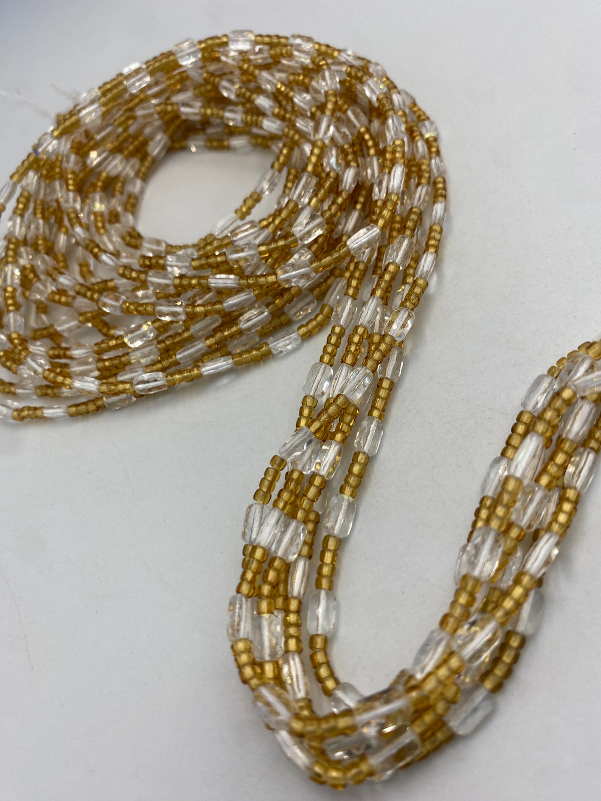 Silver & Gold Crystal Waist Bead 45”| 1 PC