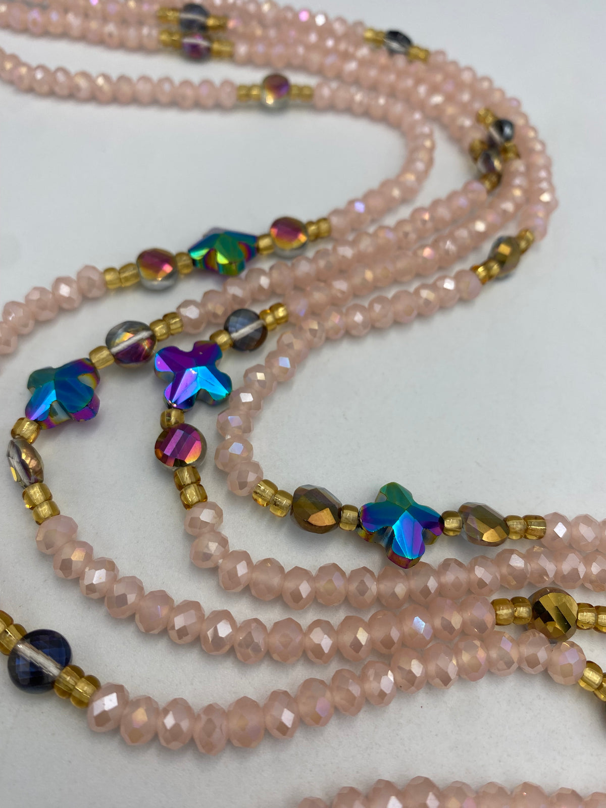 Pink Crystal Waist Bead 45”| 1 PC