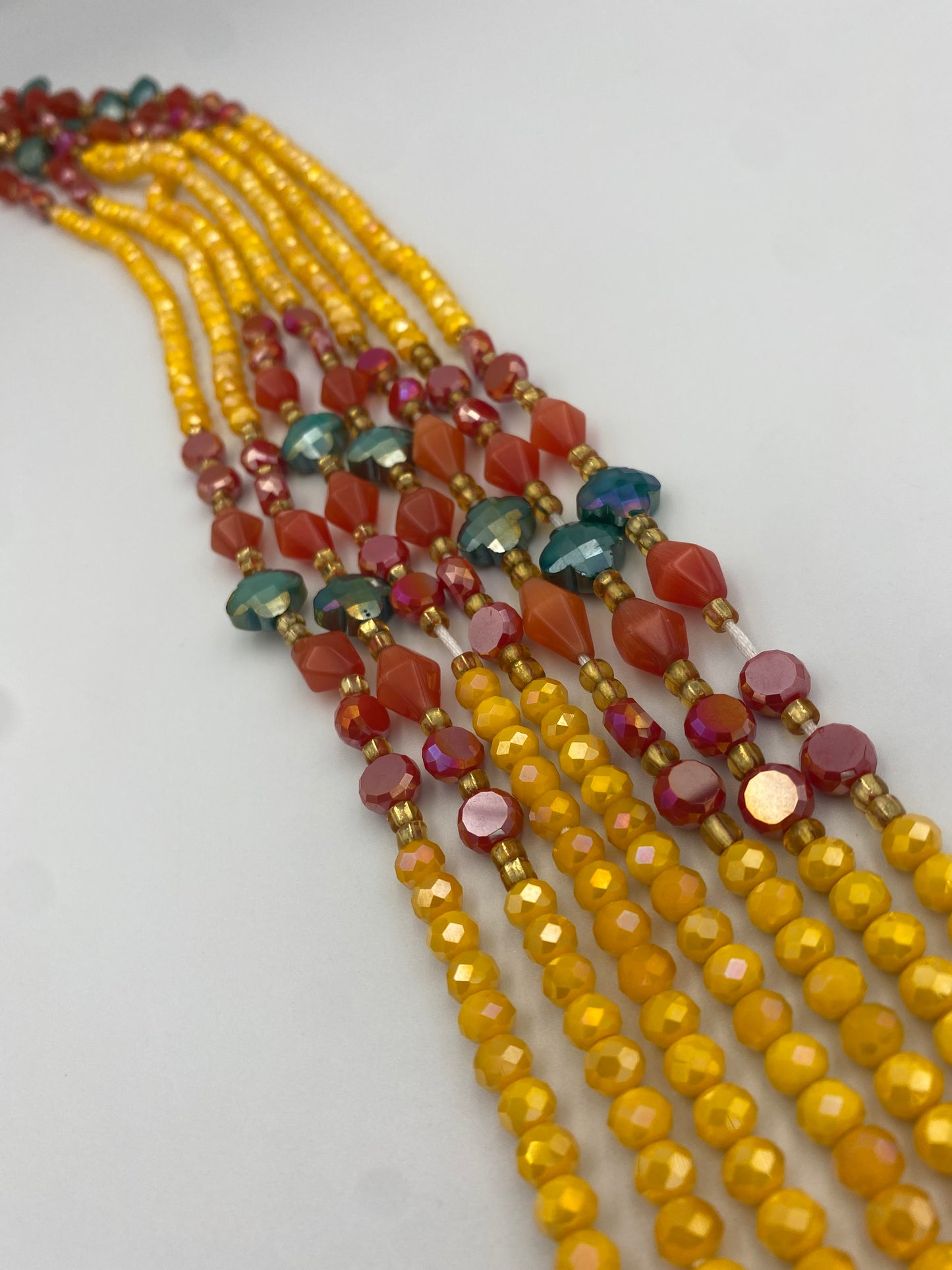 SunShine Fiesta ~ Luxury Crystal Waistbeads- Yellow Waist Bead