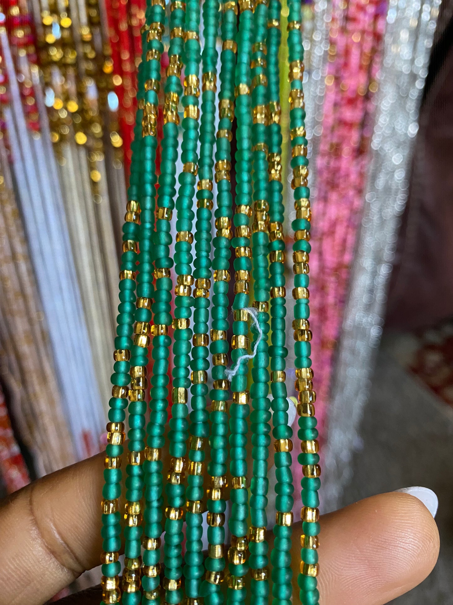 Wholesale Waist Beads – Bulk Multicolored Tie-On Strands (45”–50”)
