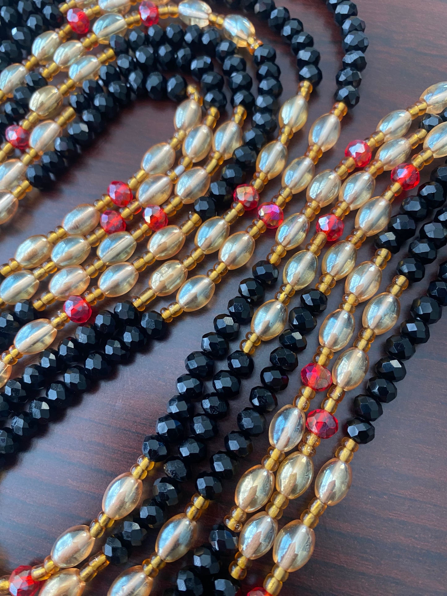 Black ~ Luxury Crystal Waistbeads