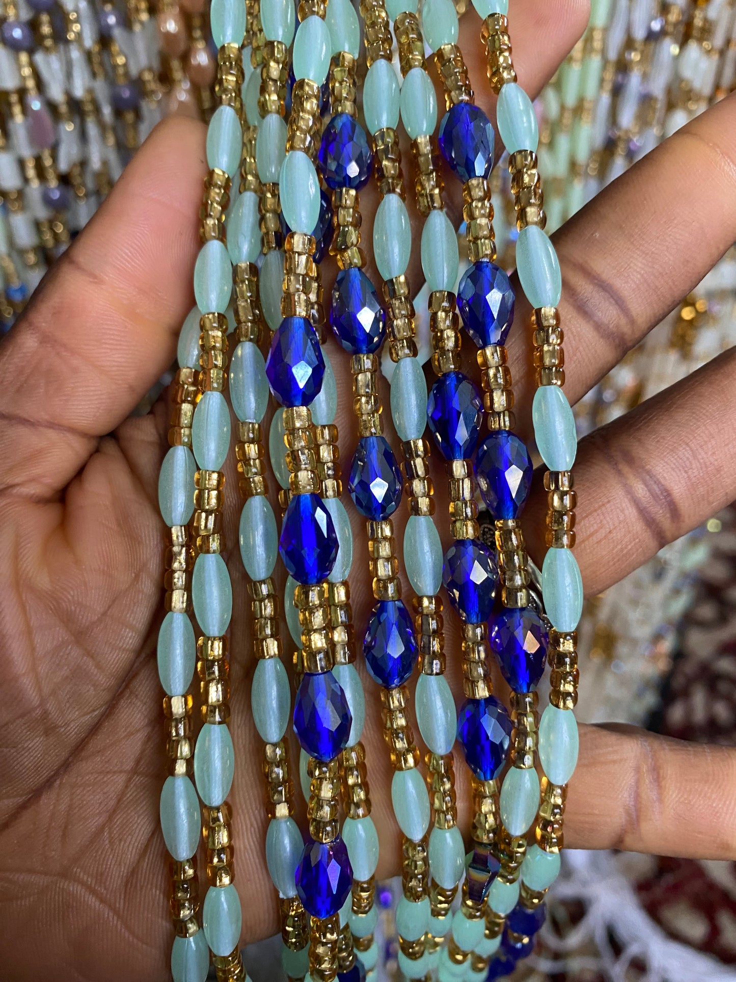 Wholesale Waist Beads | Glow in the dark | African Waist Beads for Resale | Randomly Chosen | 25 Waist Beads | 45"-50".