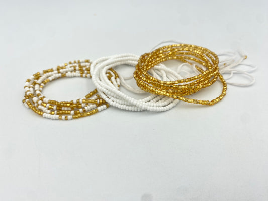 3 PC Waist Beads Set – 3 Piece Tie-On African Waist Beads for Women- Choose your set-  (45”-50”)