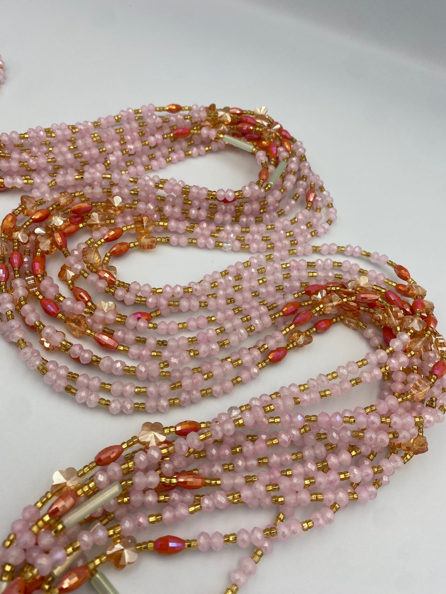 Blush Bloom ~ Pink Waist Bead-Luxury Crystal Waistbeads