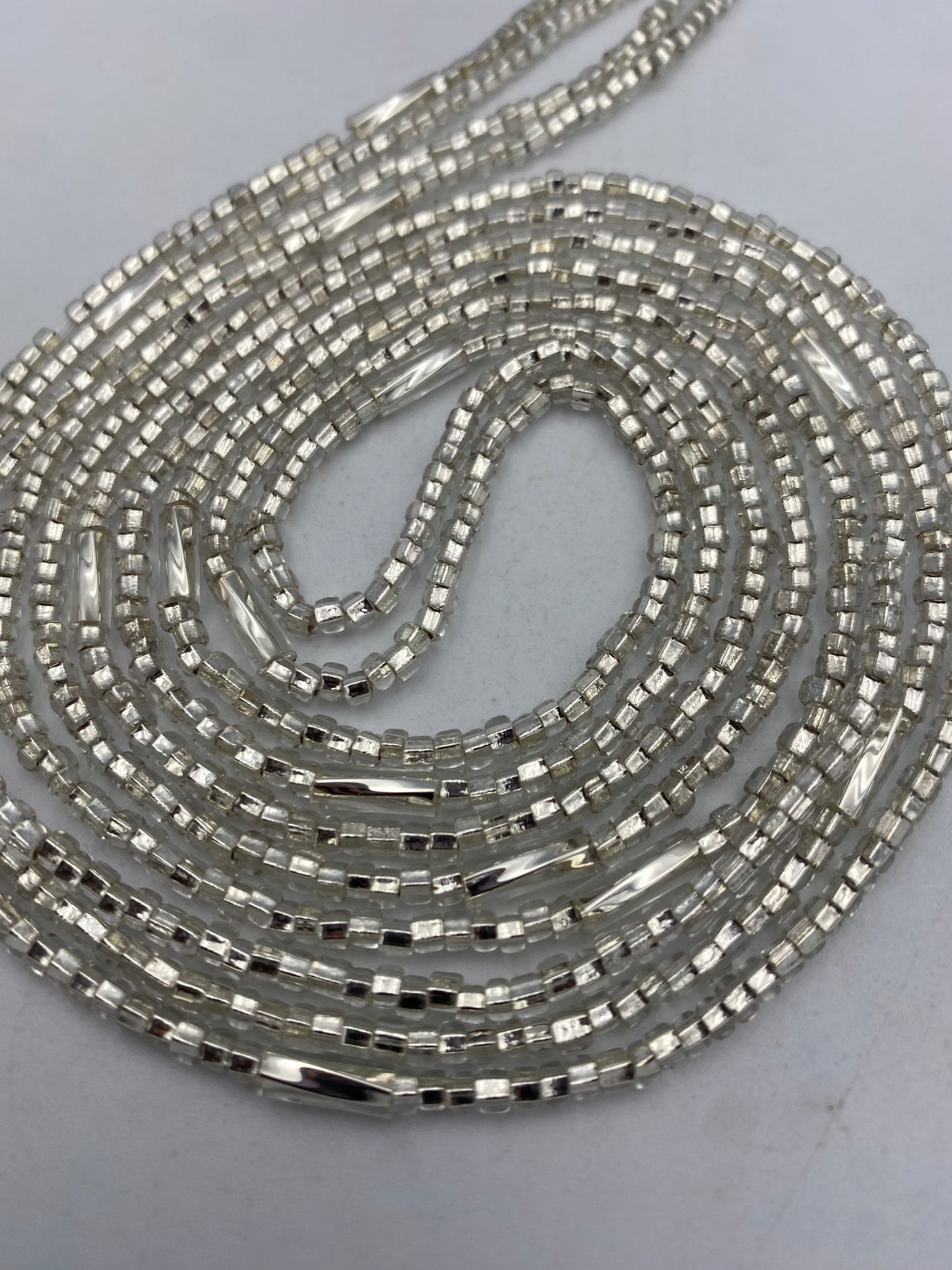 Silver Waist Beads | African Body Jewelry | Price per Waist Bead (45”-50”) – Tie-On (Copy)