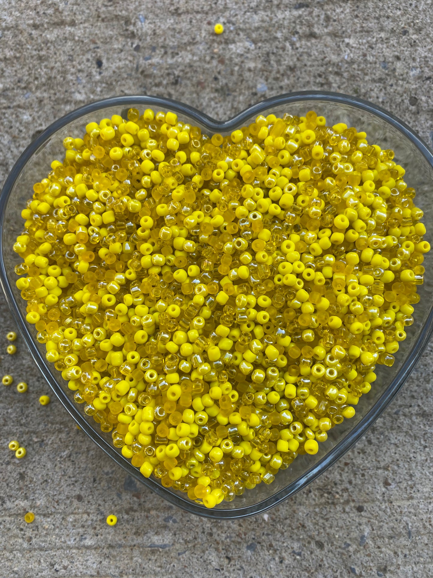 Yellow Seed Bead Mix - 4mm- 6/0 Glass Seed Beads For Jewelry Making,  DIY Waist beads, Bracelet Necklace Earrings 450 grams