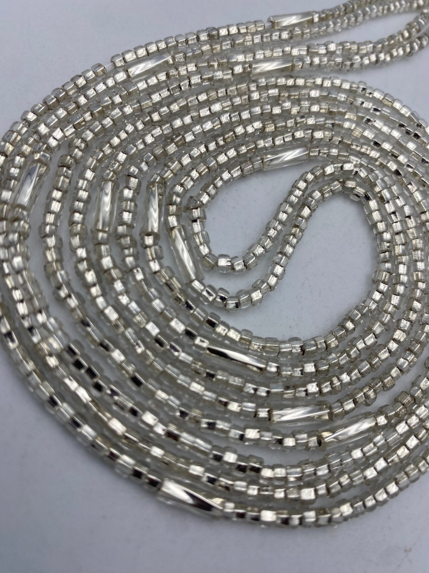 Silver Waist Beads | African Body Jewelry | Price per Waist Bead (45”-50”) – Tie-On (Copy)