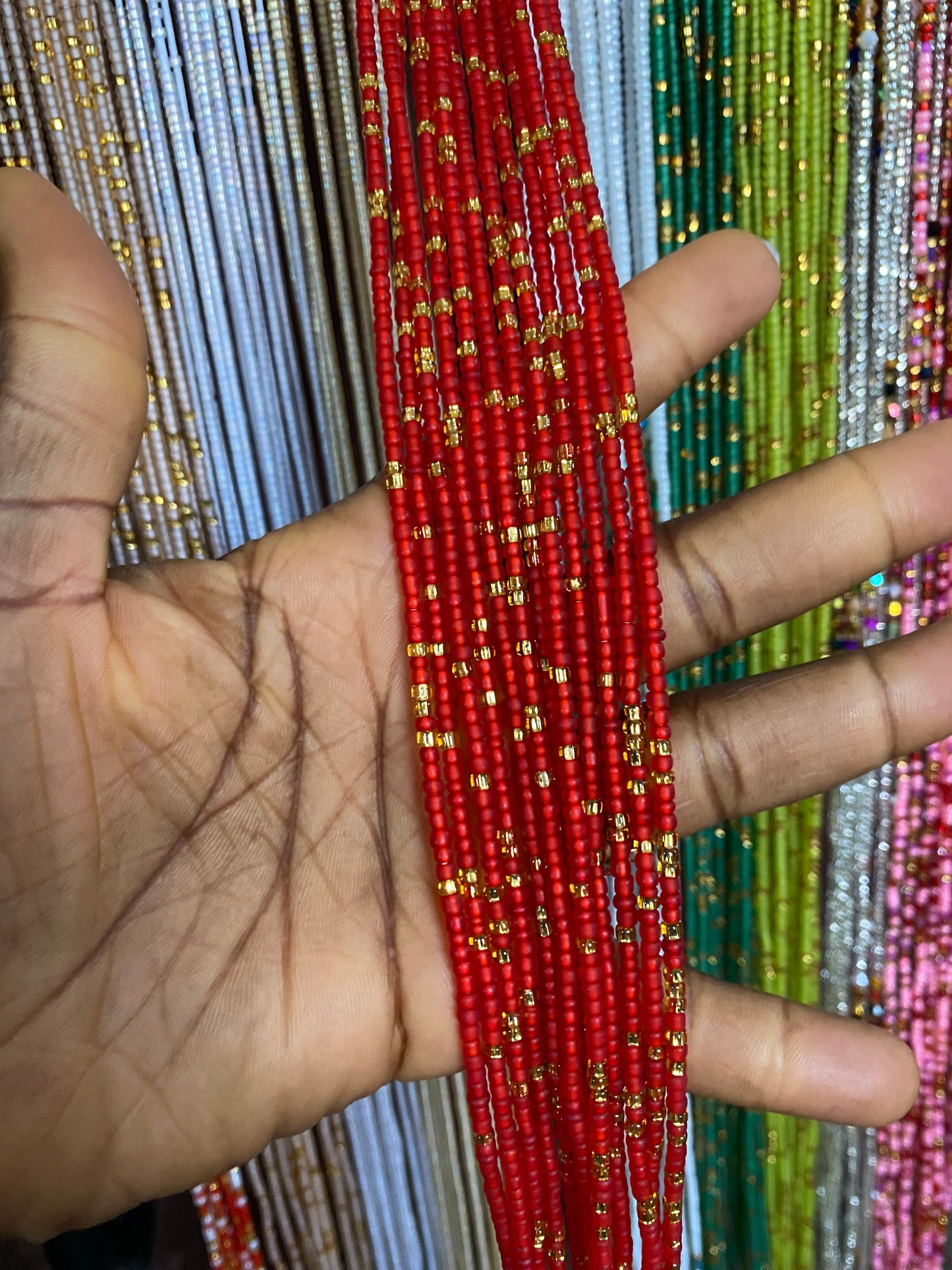 Wholesale Waist Beads – Bulk Multicolored Tie-On Strands (45”–50”)