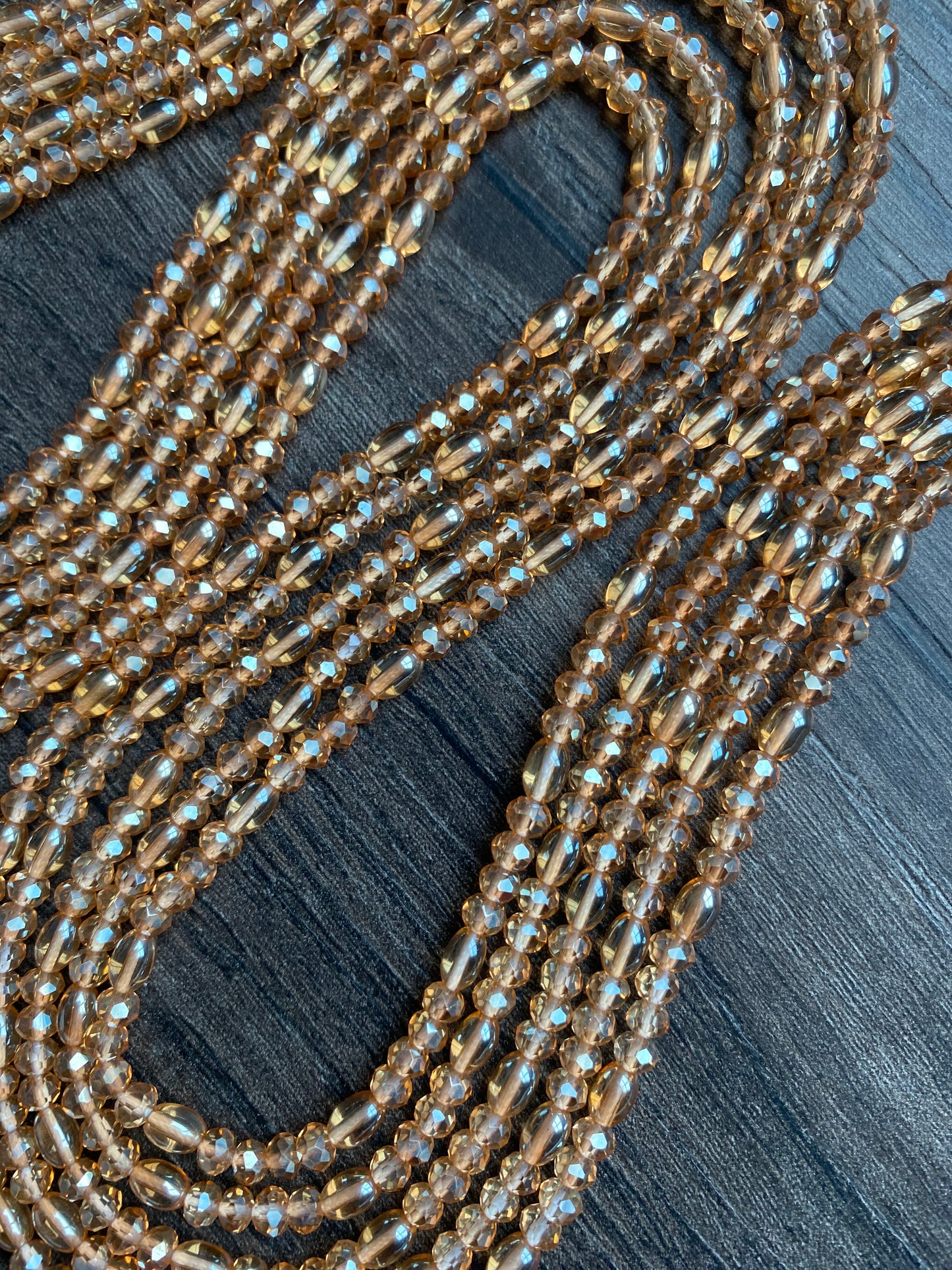 Rose Gold~ Crystal Waist Bead