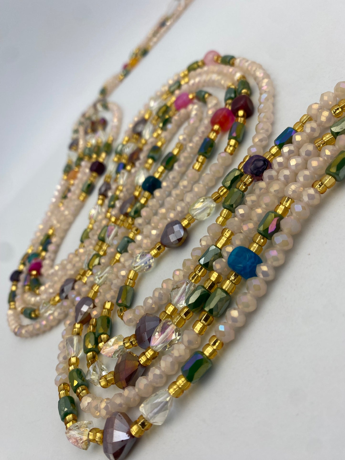 Aria Bloom~ Crystal Waist Bead- Tie On 45”-50”