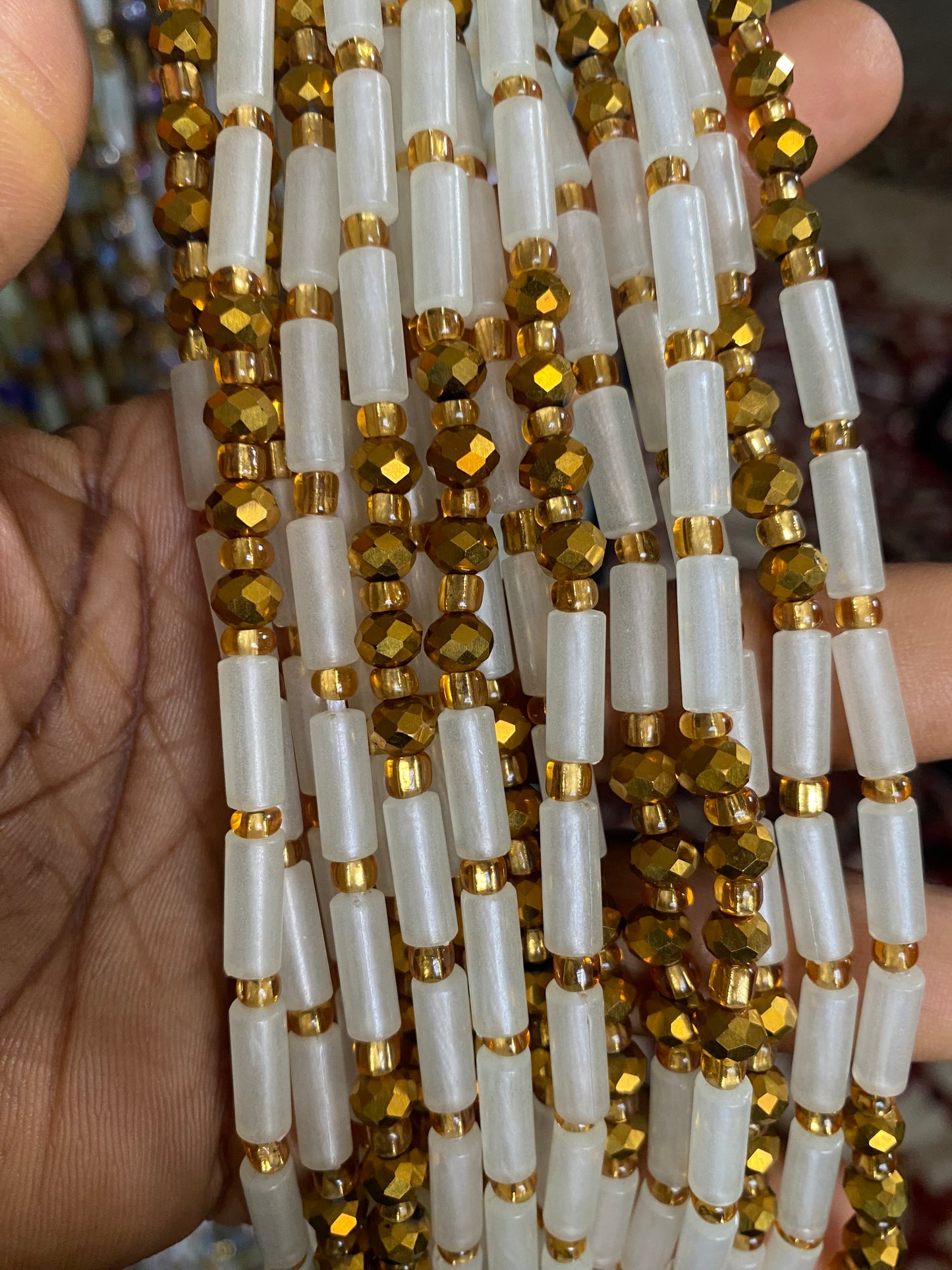 Wholesale Waist Beads | Glow in the dark | African Waist Beads for Resale | Randomly Chosen | 25 Waist Beads | 45"-50".