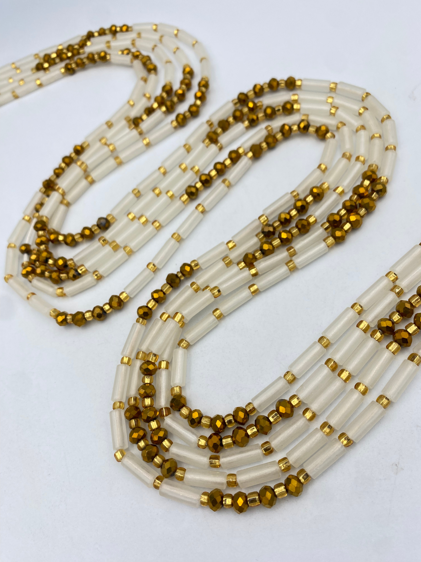 3 Pc Glow-in-the-Dark Waist Beads Set – Handmade Tie-On Beaded Jewelry 45”-50”