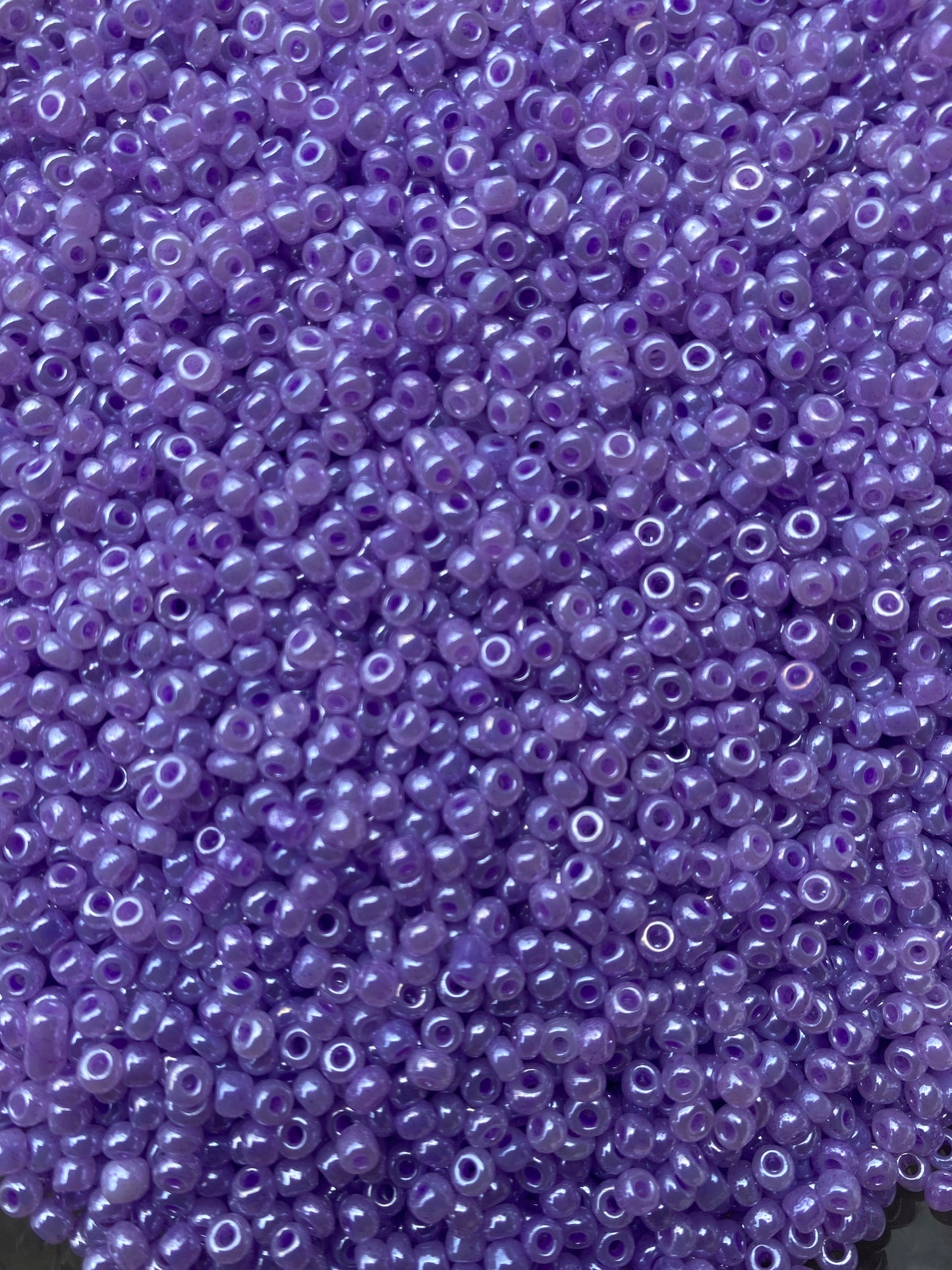 3mm Glass beads - Lavender Soft Lavender Purple beads,   Pearly beads, 8/0 Seed Beads Glass Beads, 450 Grams